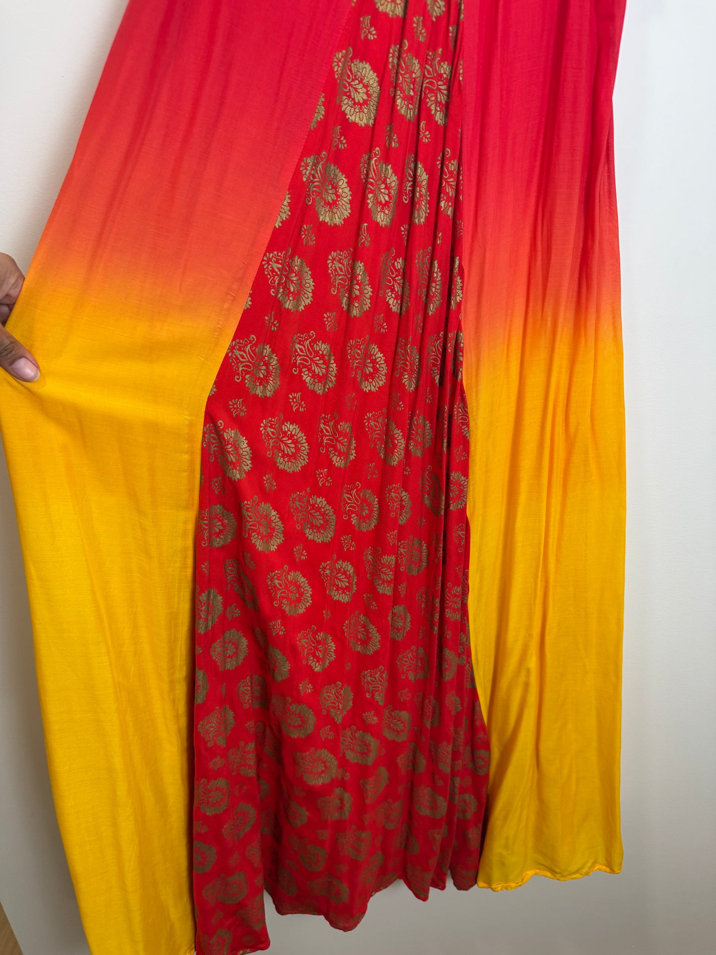 Yellow Red Kurta - 36