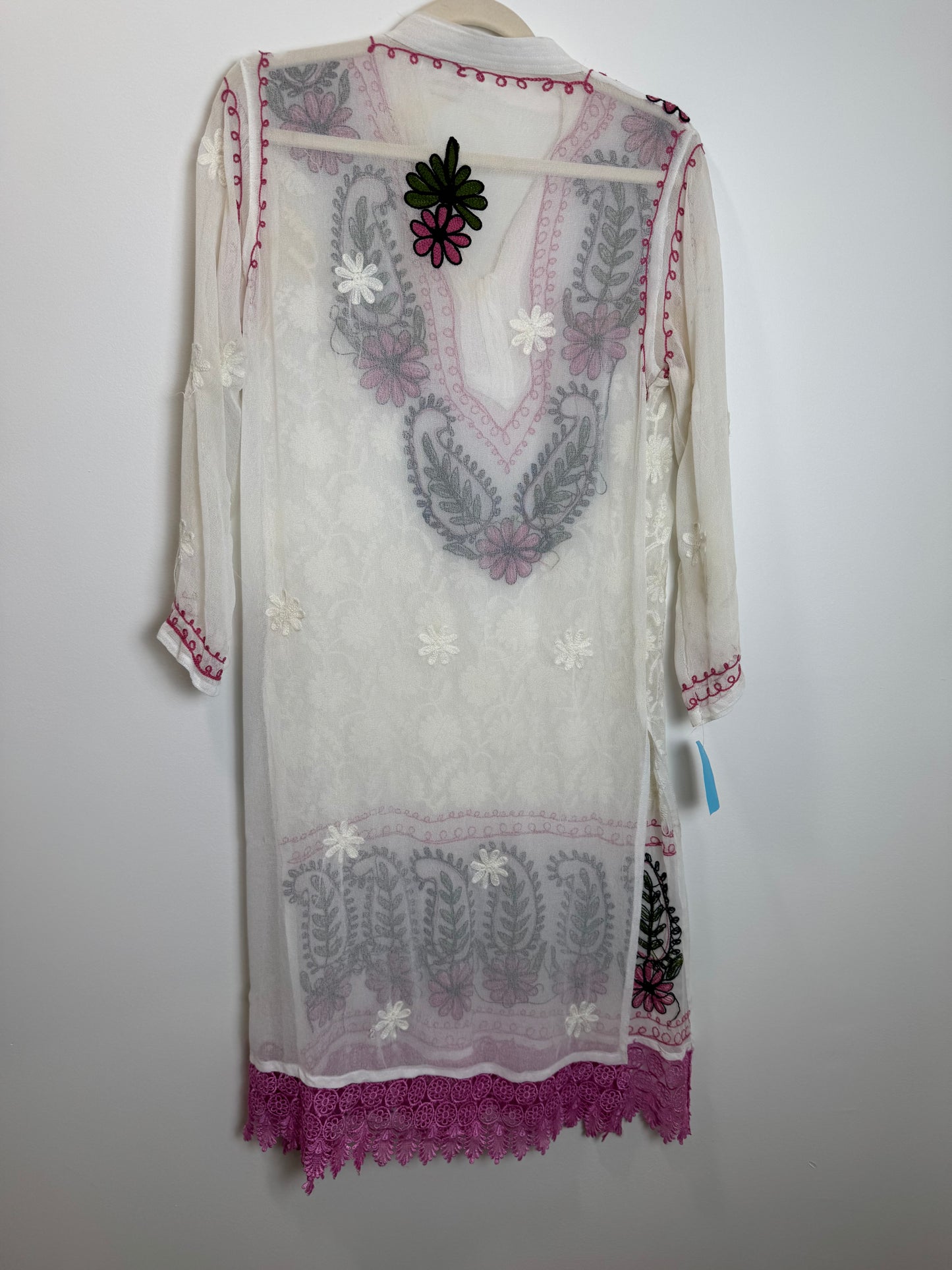 White Black Pink Kurta - 38
