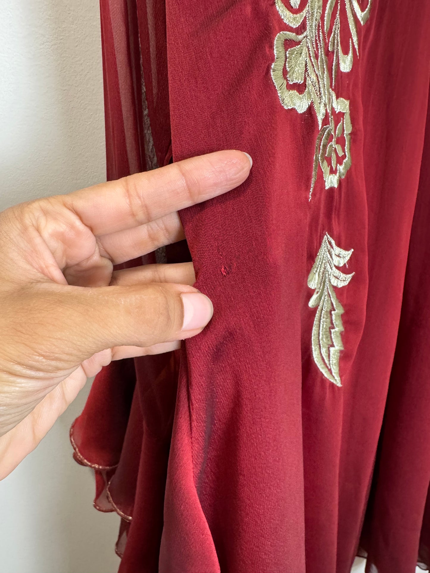 Maroon Gold Kurta - 38