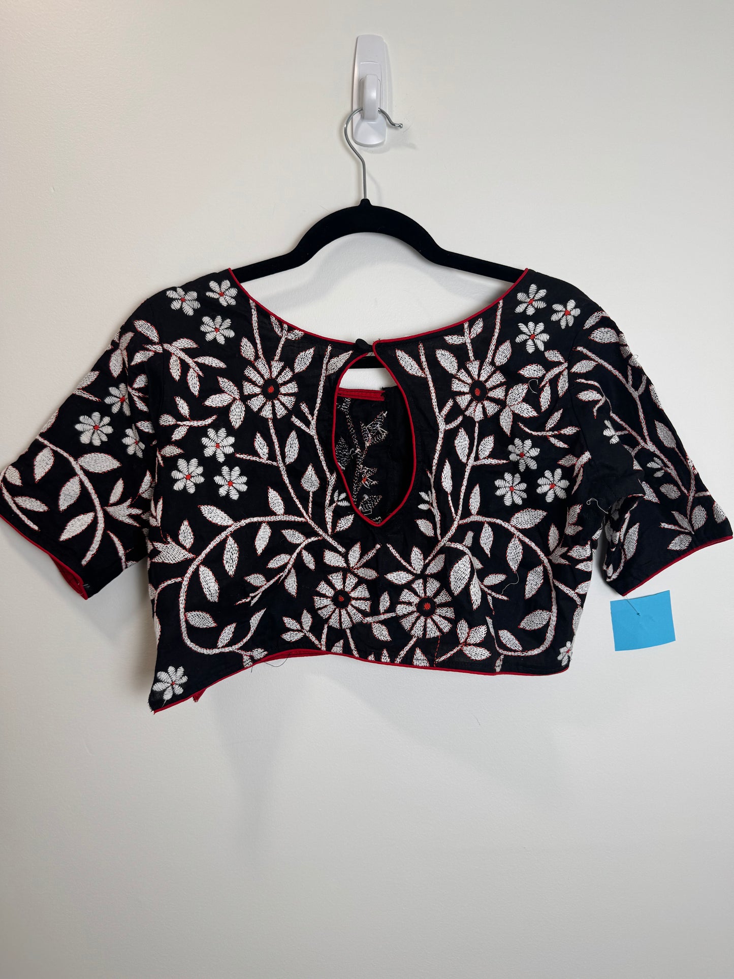 White Black Red Blouse - 38