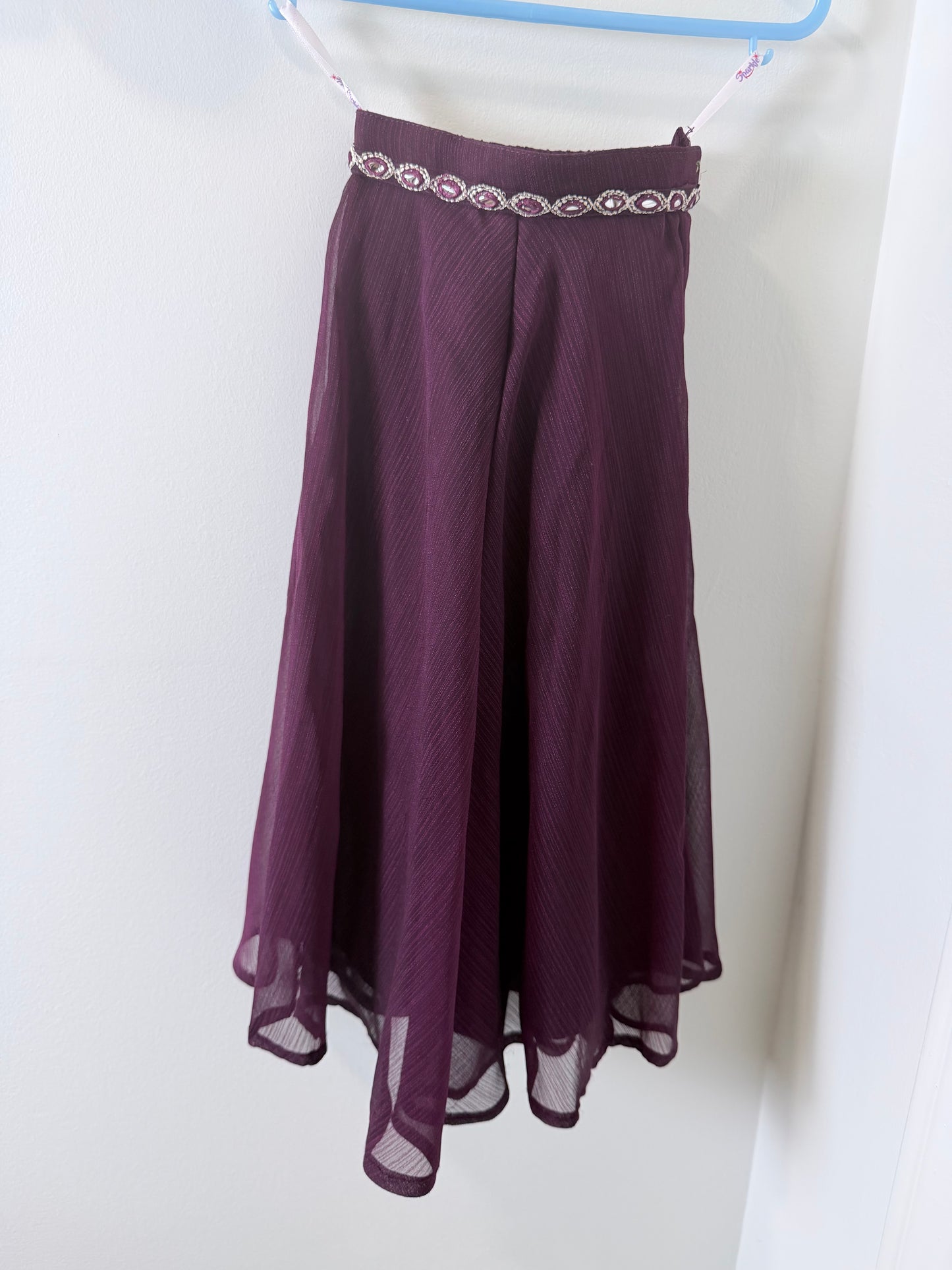 Burgundy print Sharara - Kids Size 18