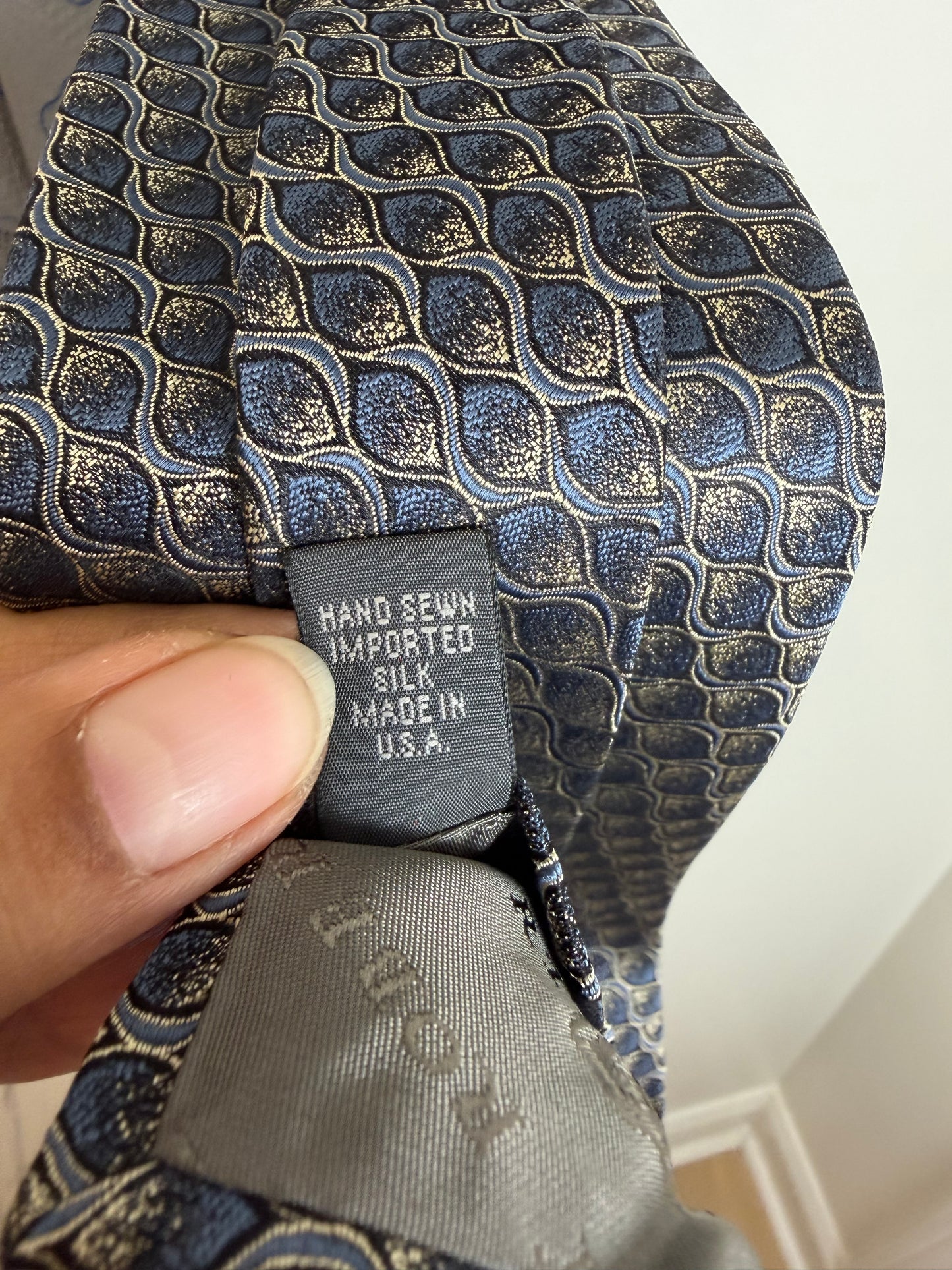 Vintage Designer Men’s Tie Lot of 5 – DKNY, Ike Behar, Robert Talbott, Brandini & Stockton