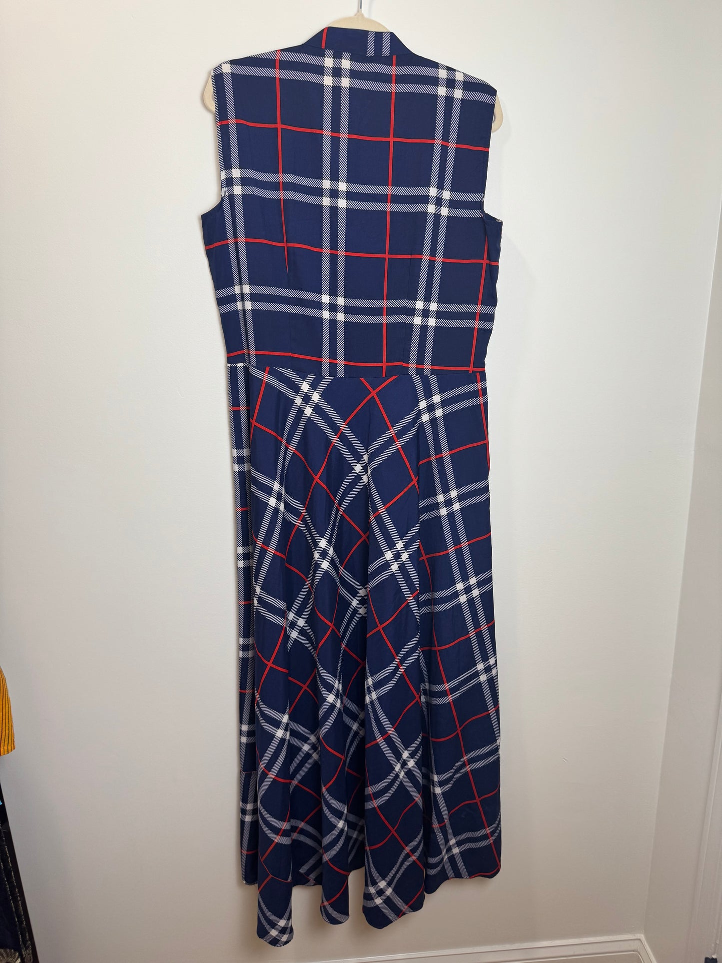 Blue red white gown kurta - 42