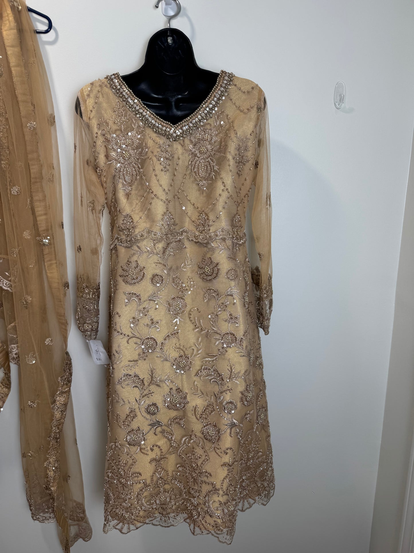 Beige Kurta Duppatta - 34