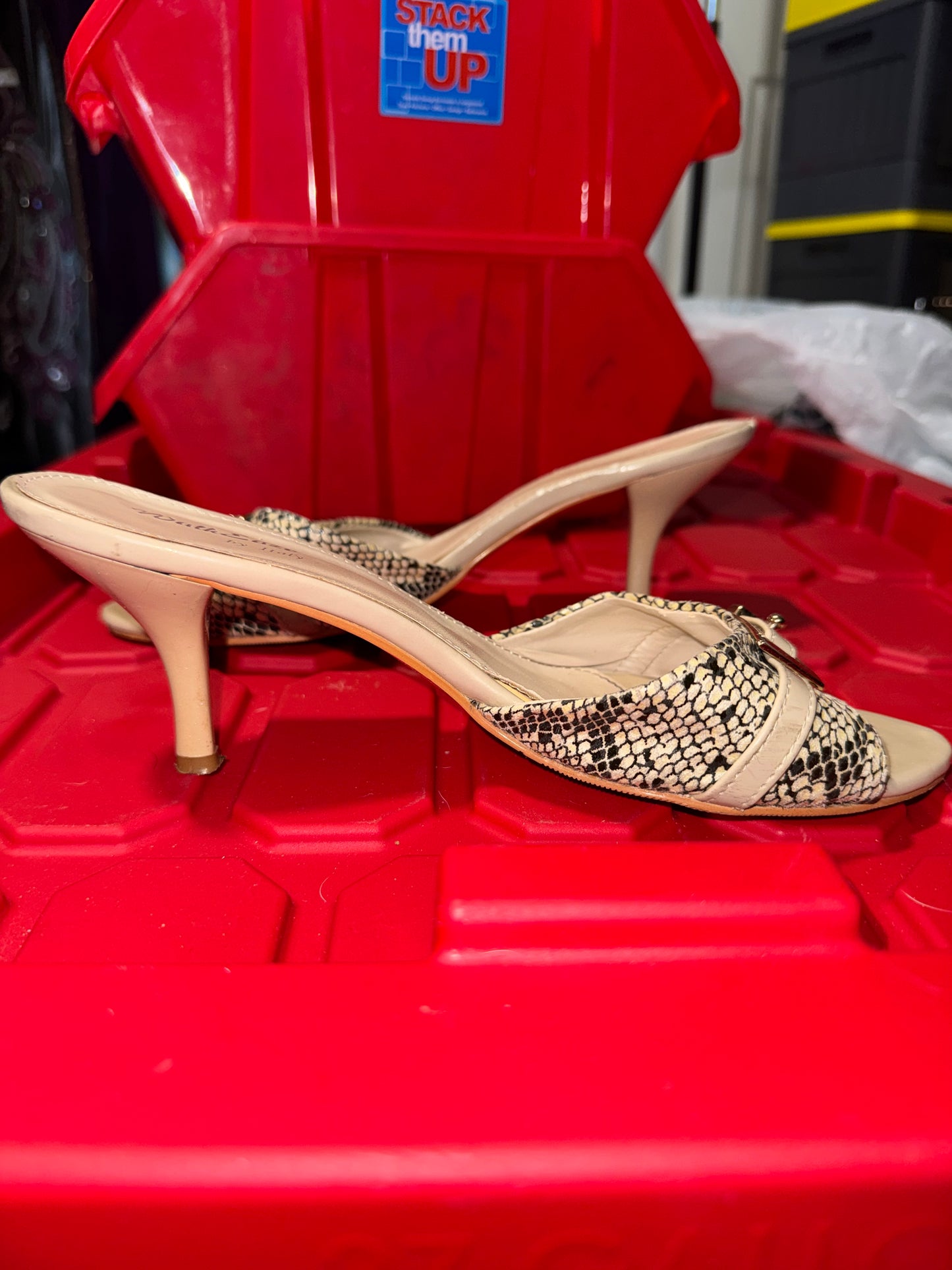 Beige and Black Heels - 8