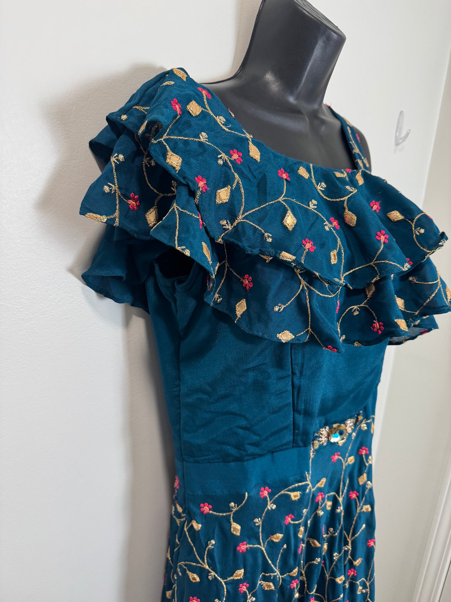 Blue floral gown - 38