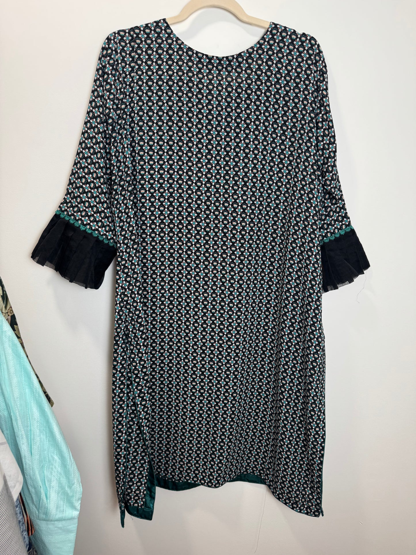 Black Blue Print Kurta - 46