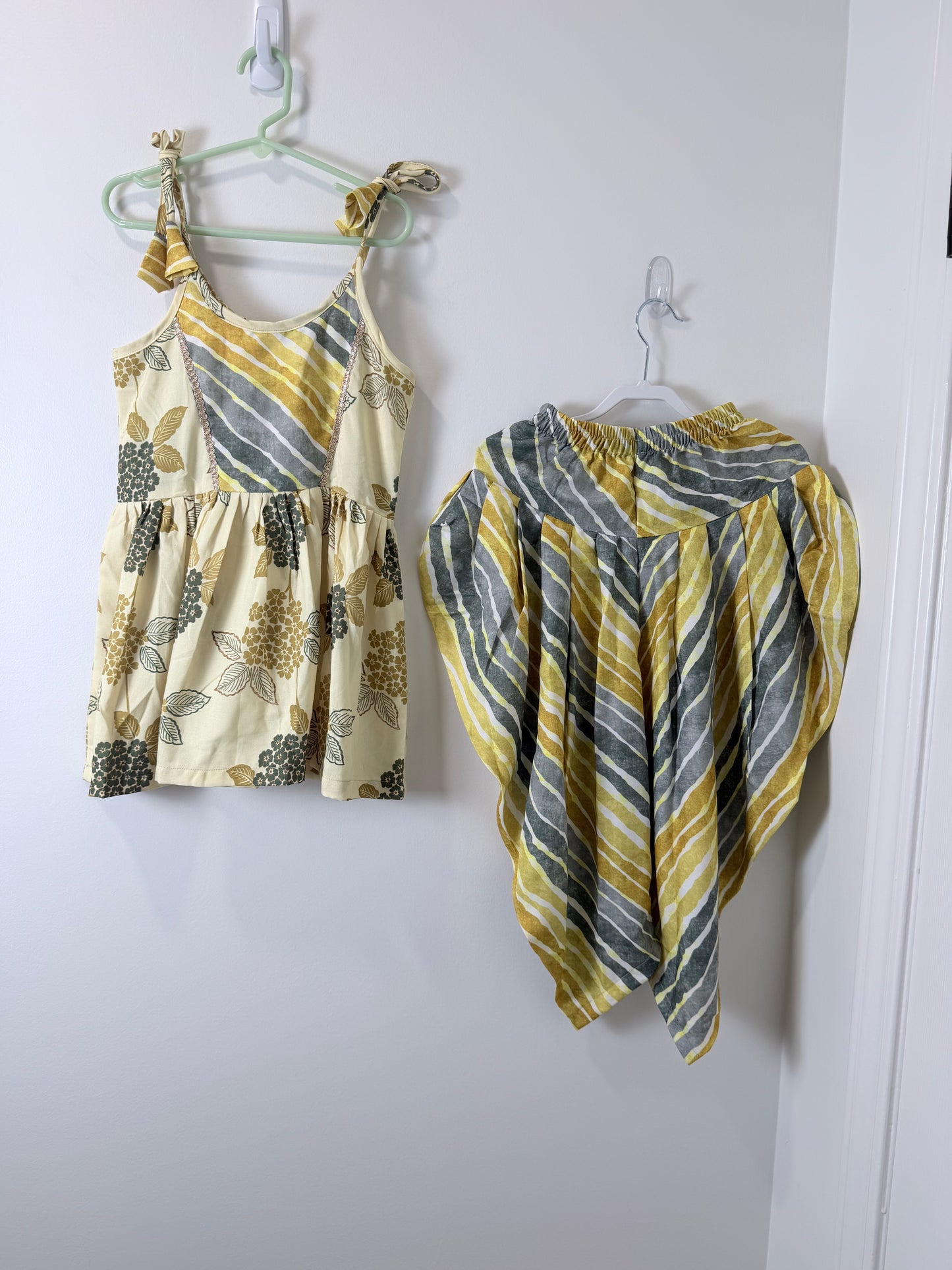 New Yellow Floral - Kids Size 4-5 yrs