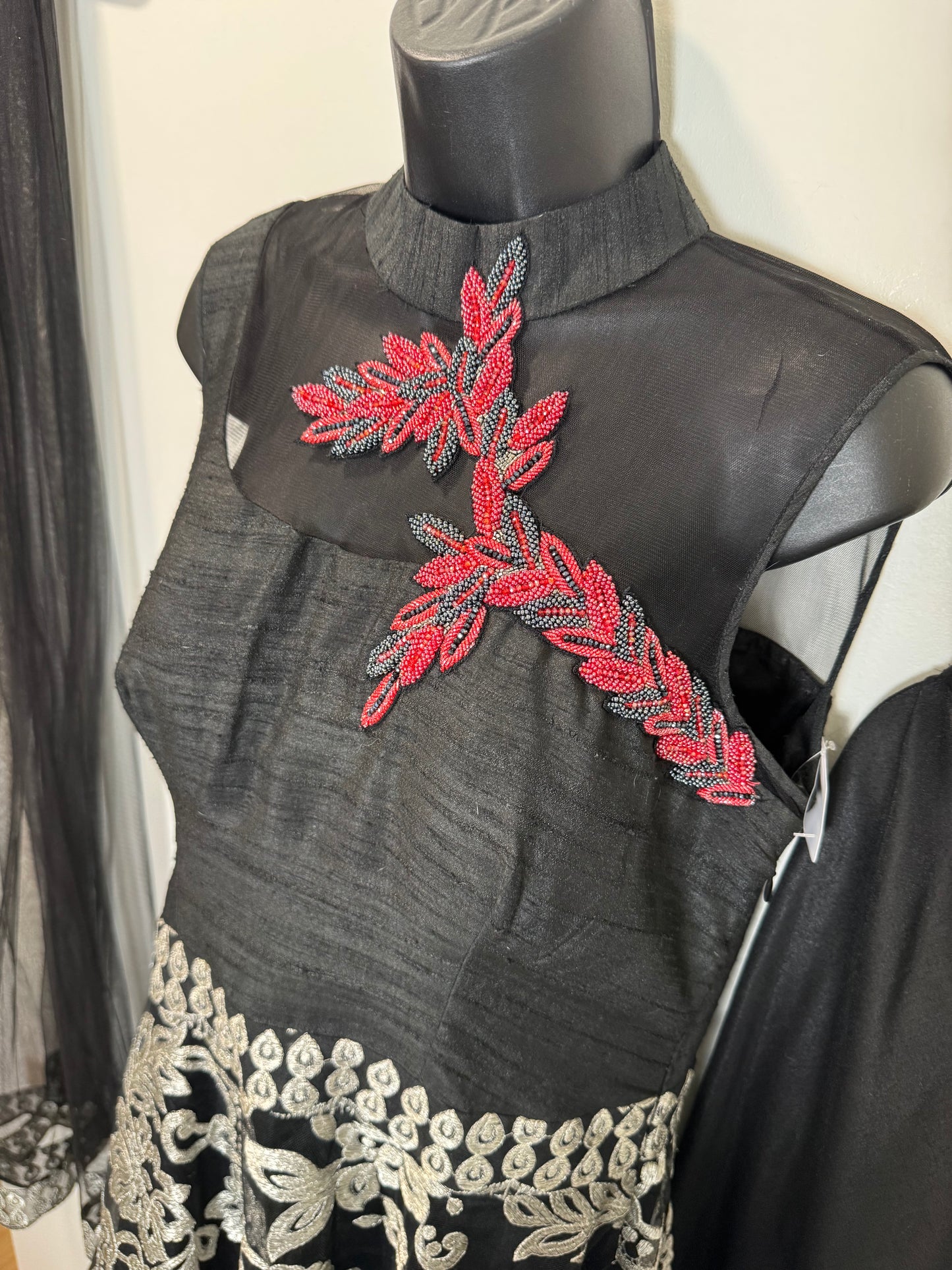 Black Silver Anarkali - 36