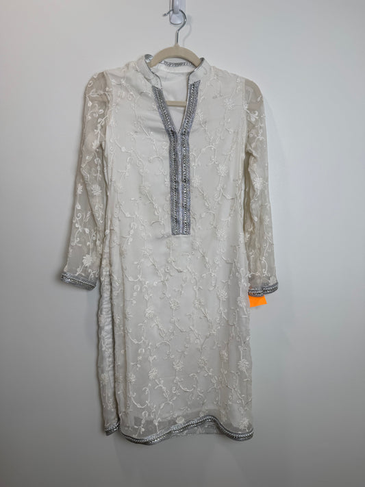 White Silver Kurta - 34