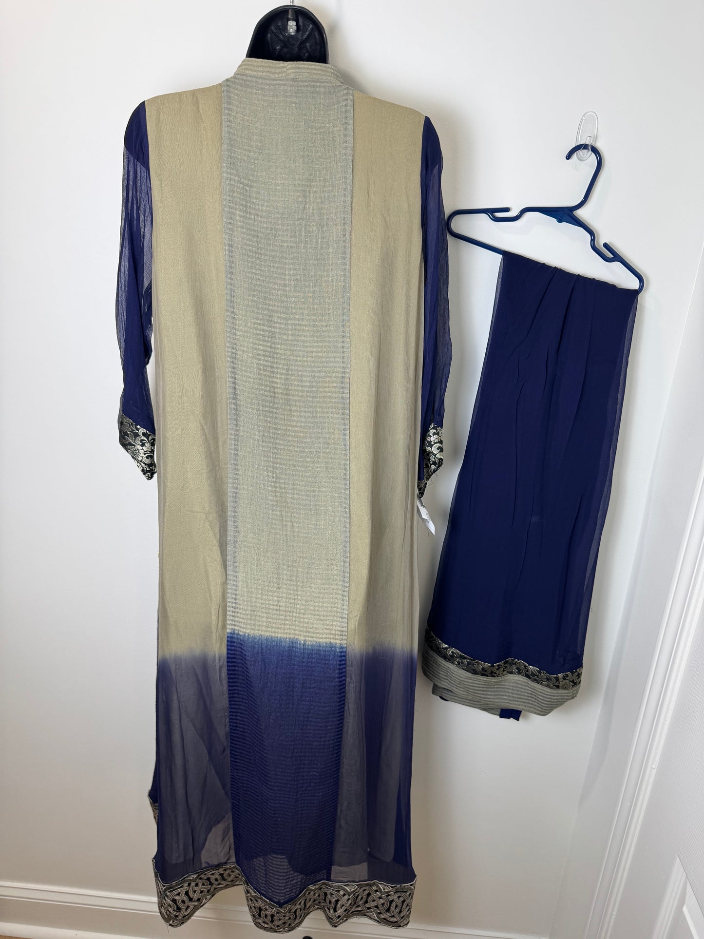 Navy Olive Kurta & Dupatta - 44