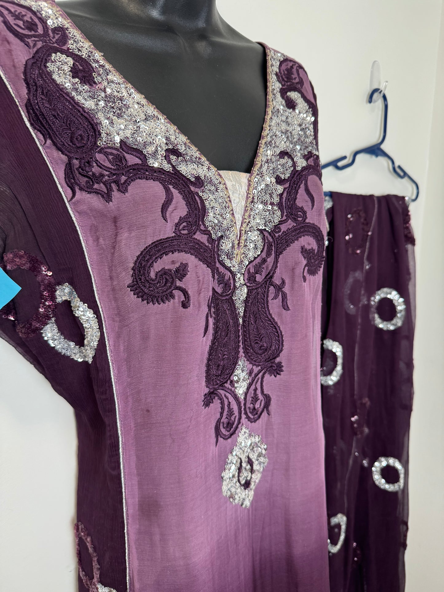Purple Shaded Kurta & Dupatta - 44