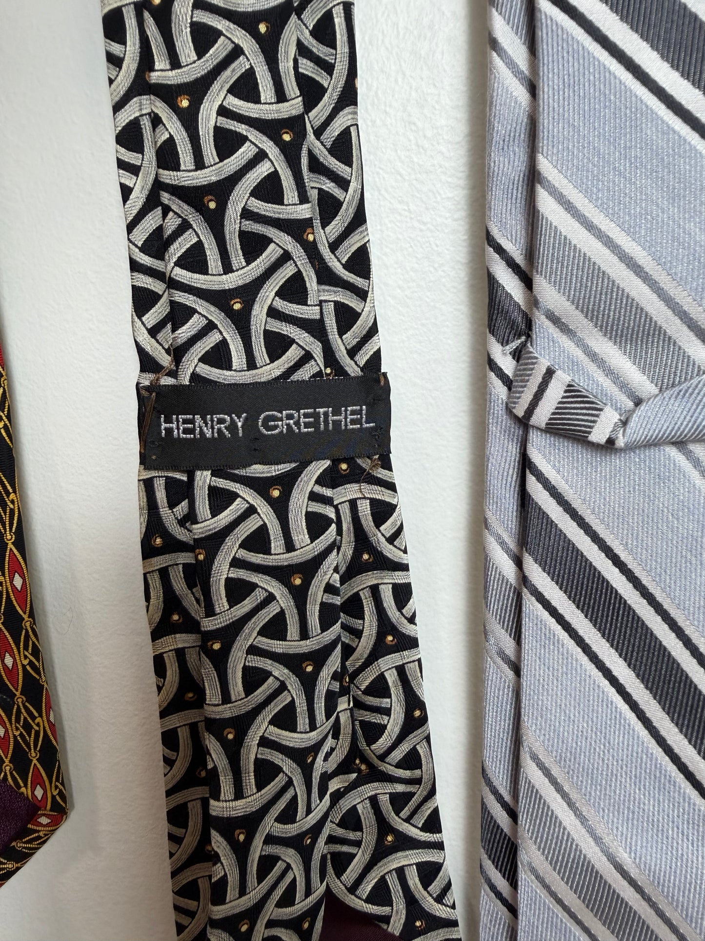 Men’s Designer Tie Lot of 5 Silk Paul Fredrick Per Luomo Henry Grethel