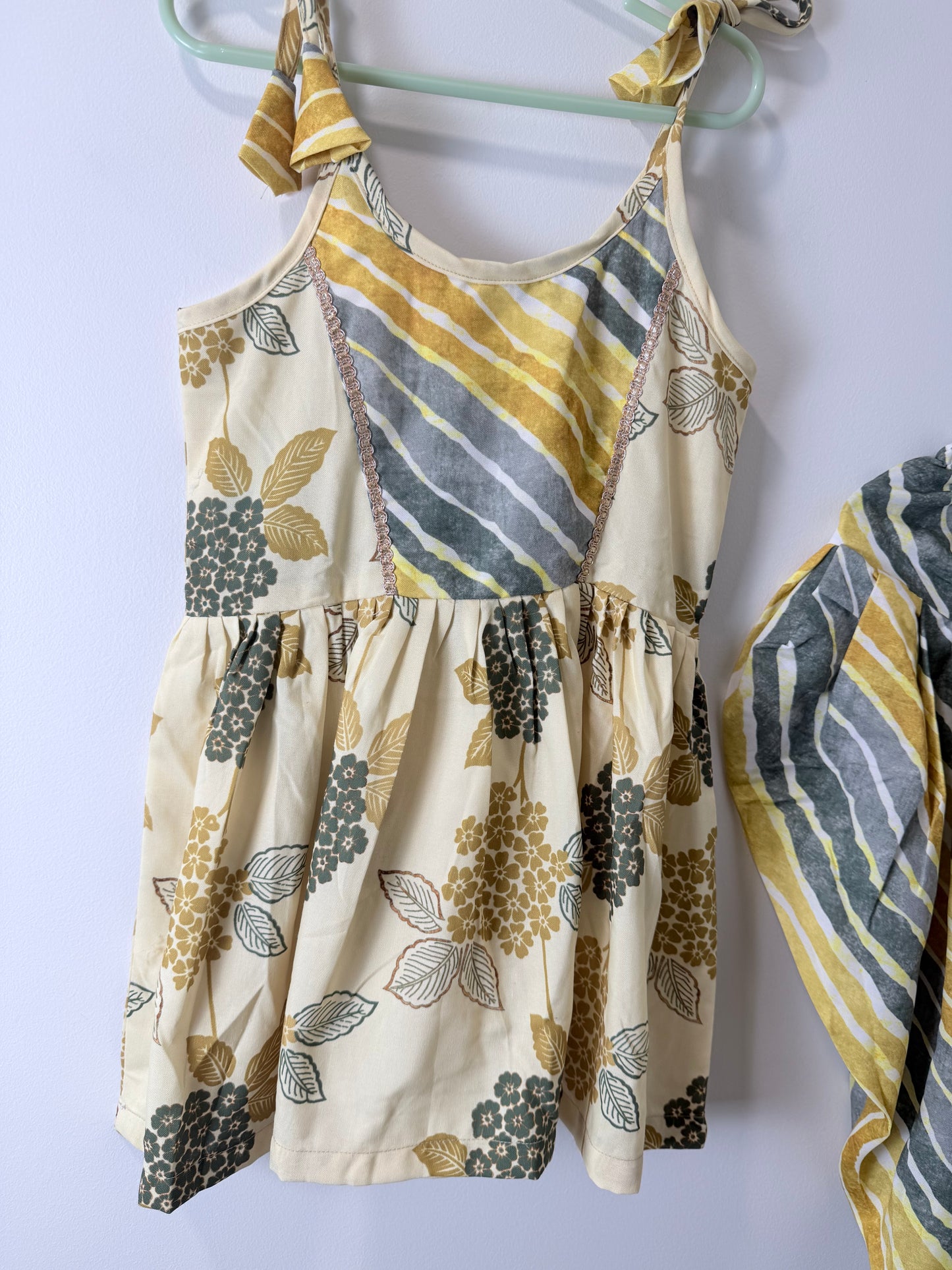 New Yellow Floral - Kids Size 4-5 yrs