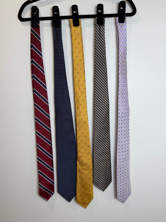 Designer Silk Tie Lot Brooks Brothers H Stockton Pierre Cardin St Andrews