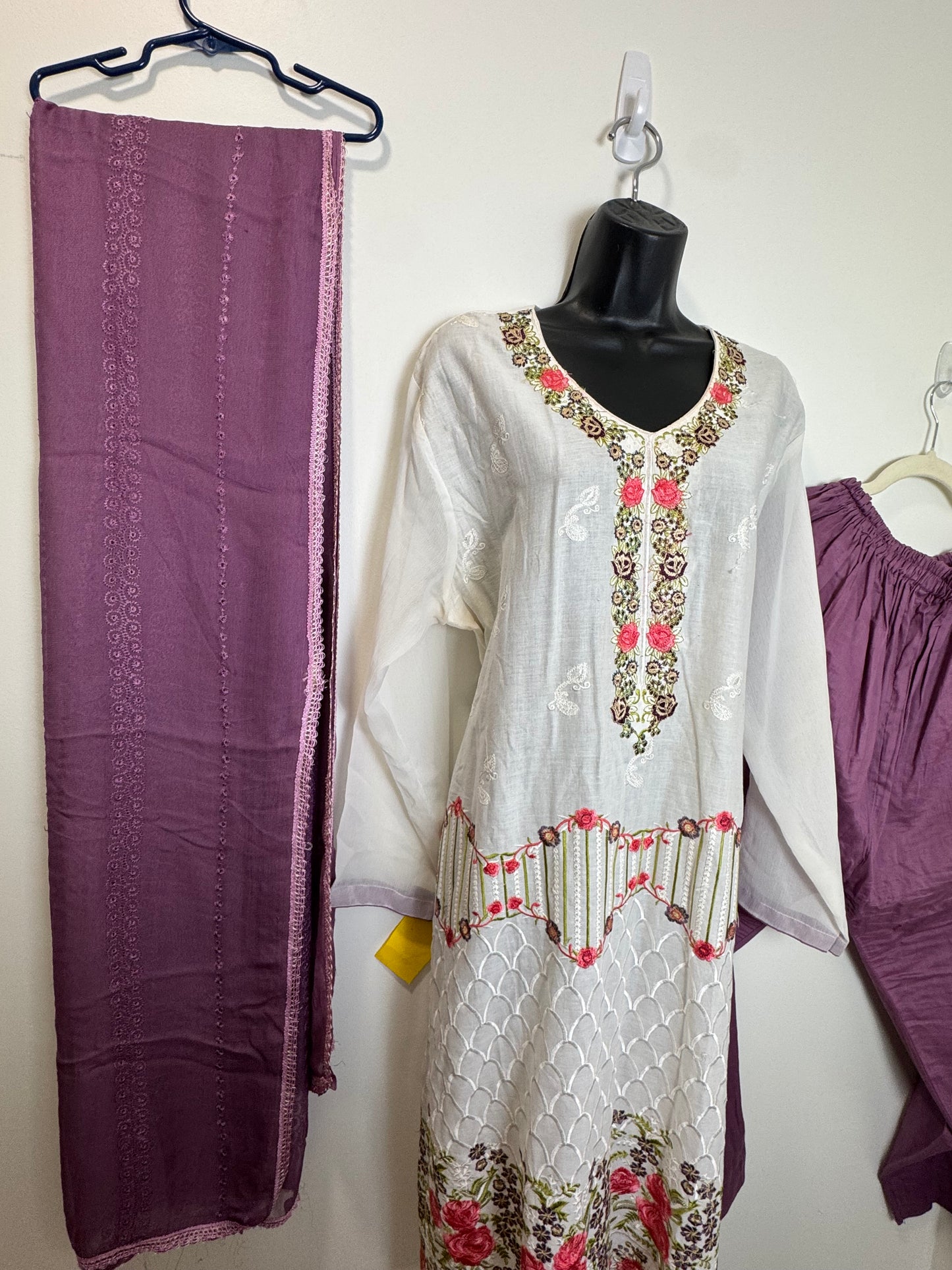 Purple White Suit - 44