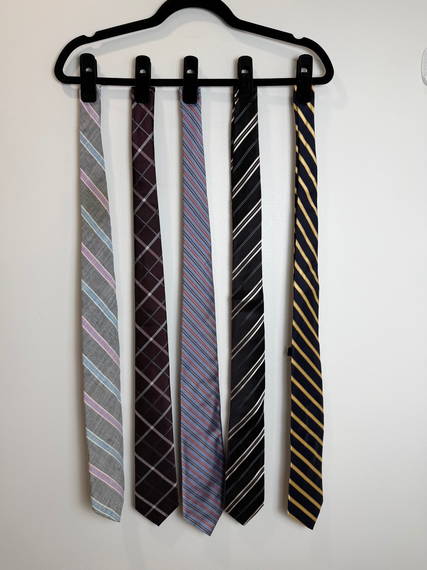 Designer Men’s Tie Lot of 5 Silk Neckties Ike Behar Ferre Kuhlman Banana Republic