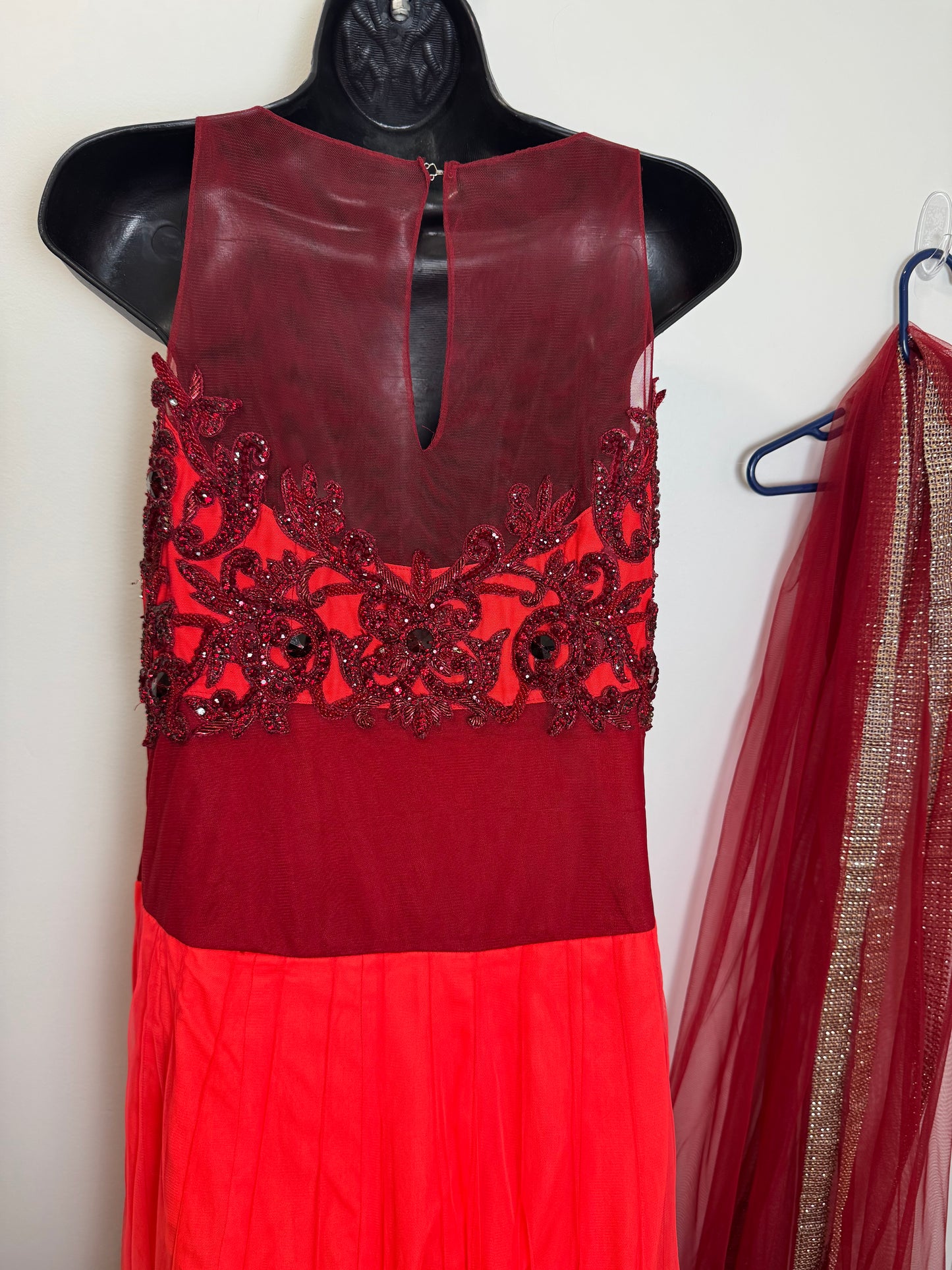 Red Orange Gown - 38