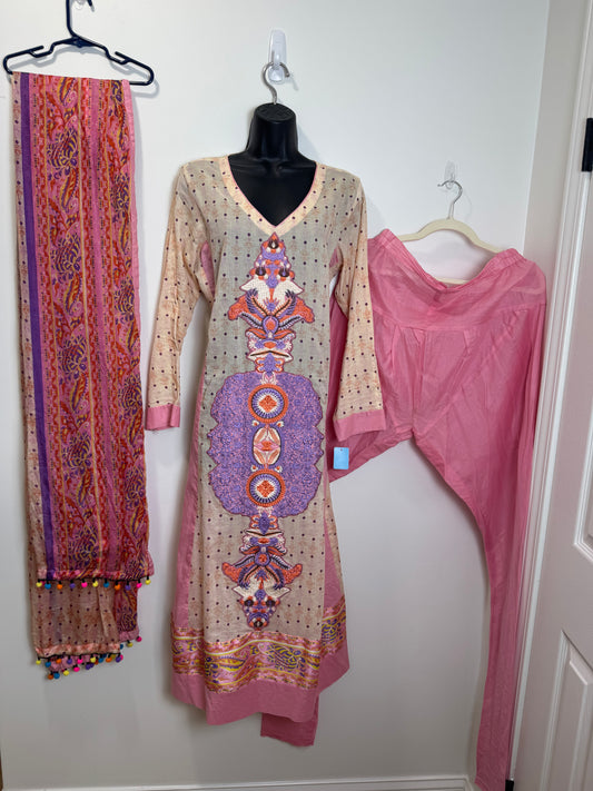 Beige Pink Purple - 44