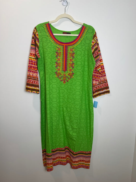 Green Red Kurta - 40