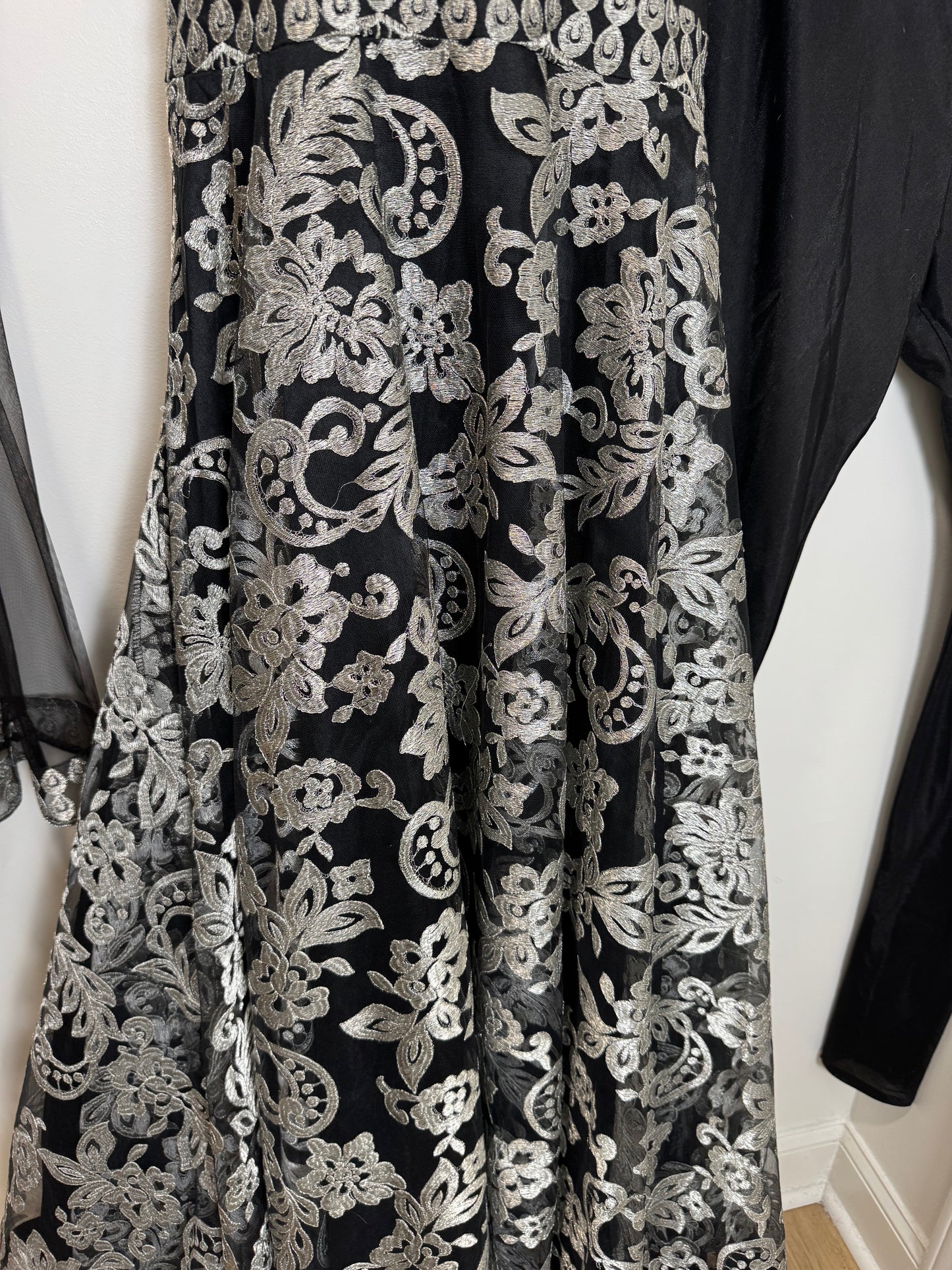 Black Silver Anarkali - 36