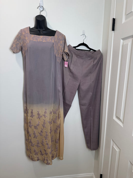 Mauve Shaded Kurta & Pants - 38