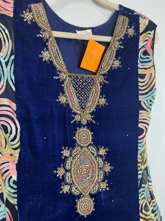 Blue Colorful Kurta - 34
