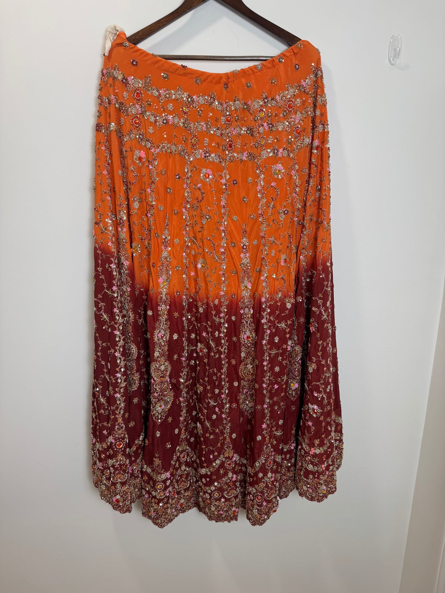 Orange Maroon Lehenga - 32