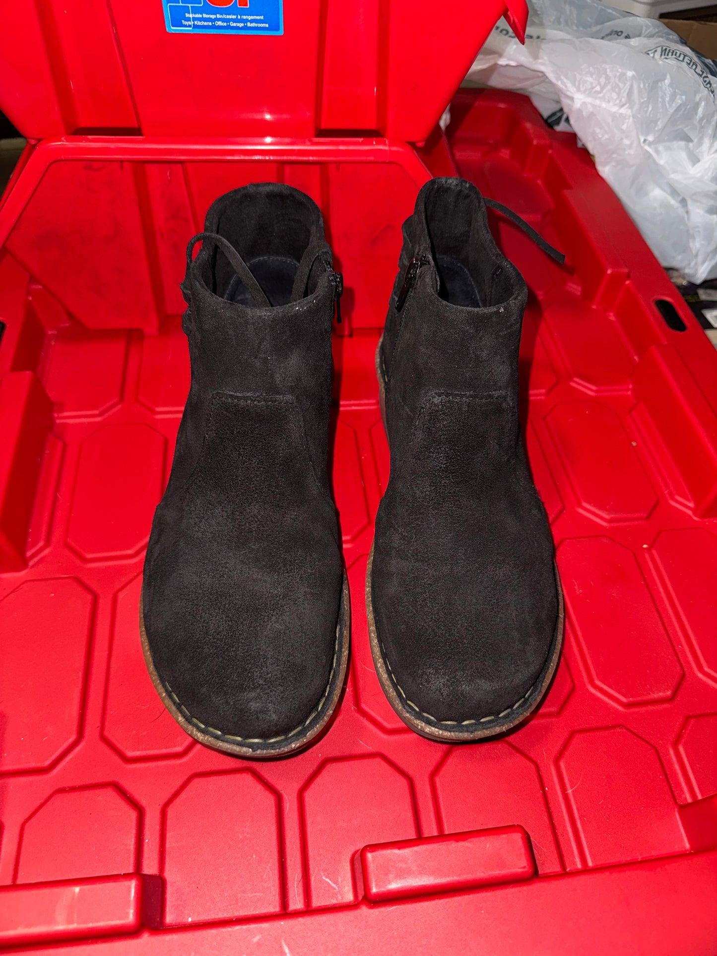 Born Black Suede Ankle Booties - 9.5