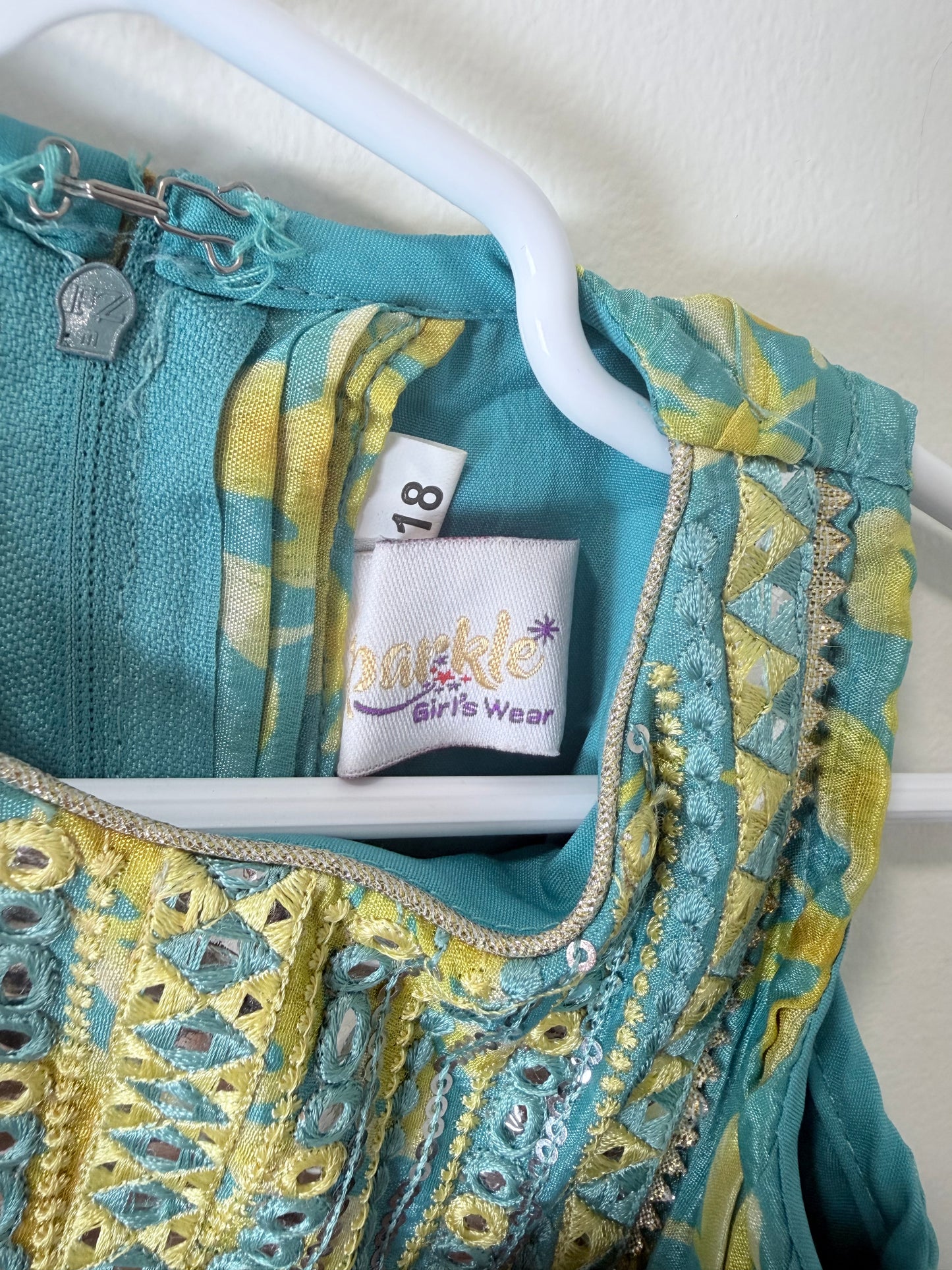 Teal Yellow - Kids Size 18
