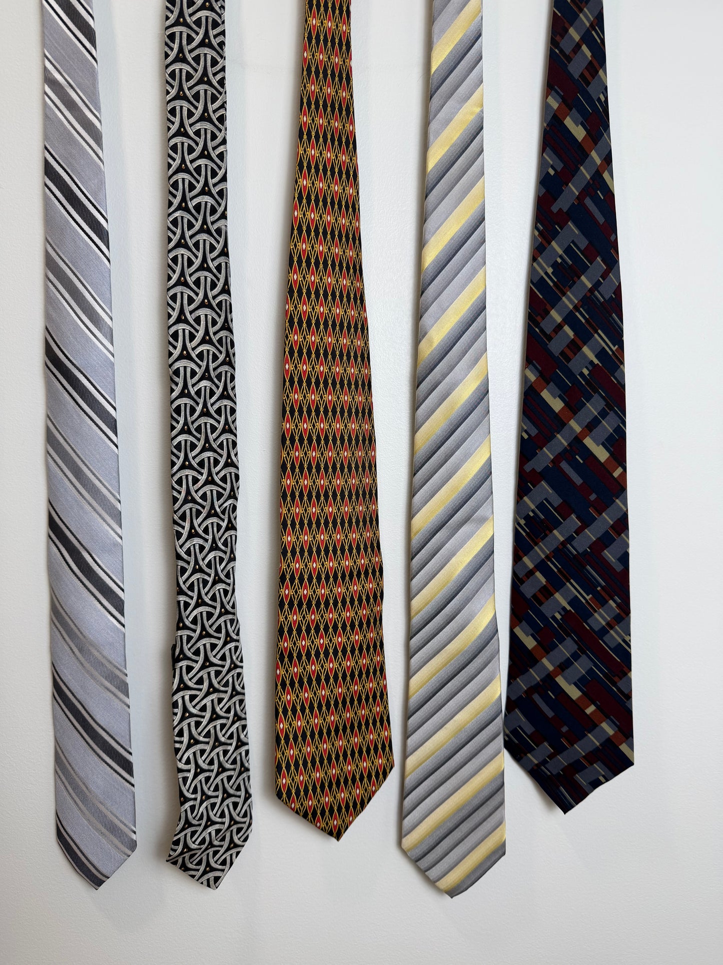 Men’s Designer Tie Lot of 5 Silk Paul Fredrick Per Luomo Henry Grethel