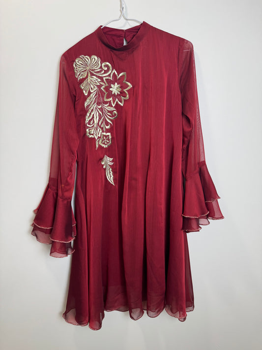 Maroon Gold Kurta - 38