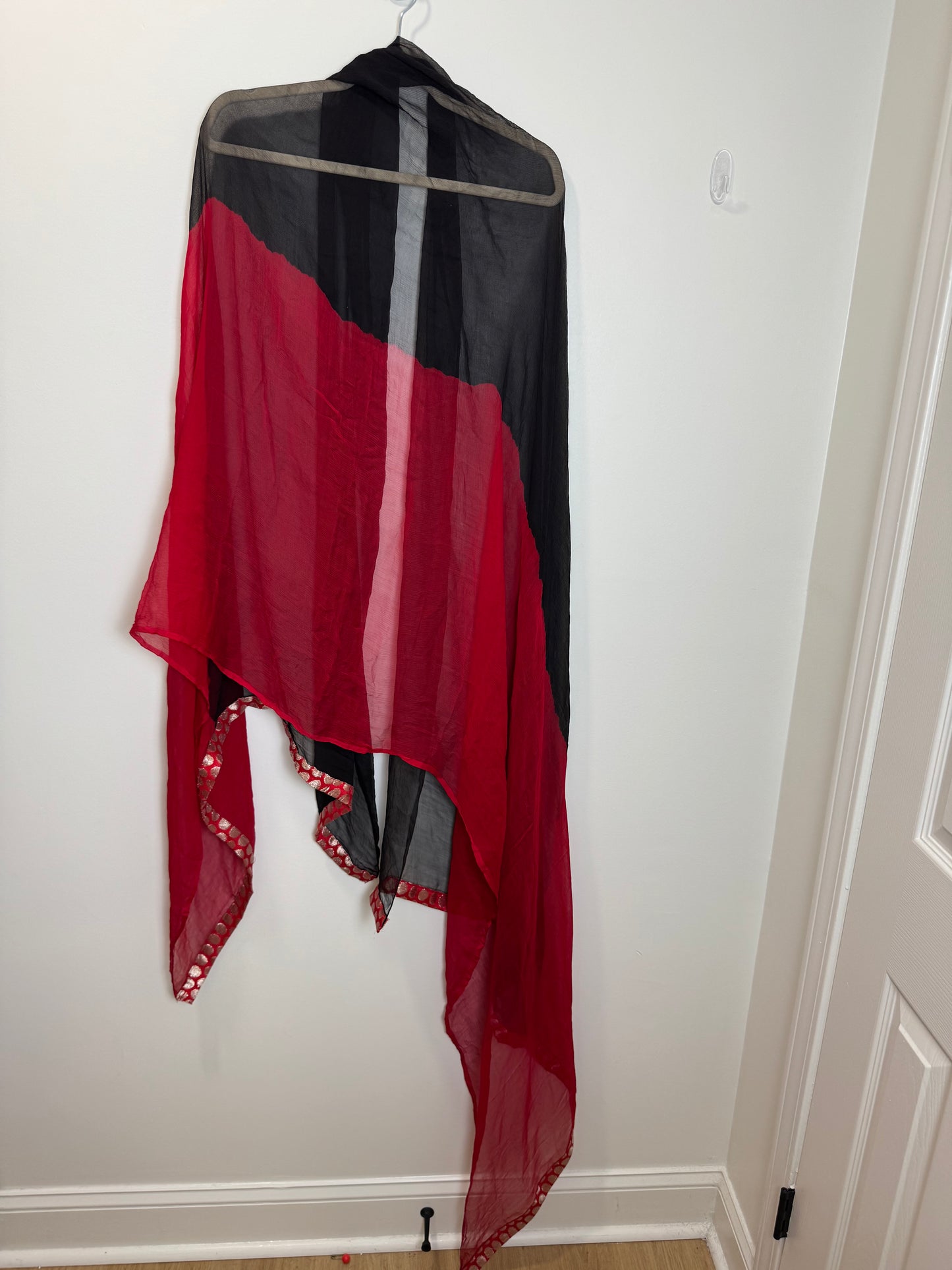 Red Black Kurta & Dupatta - 38