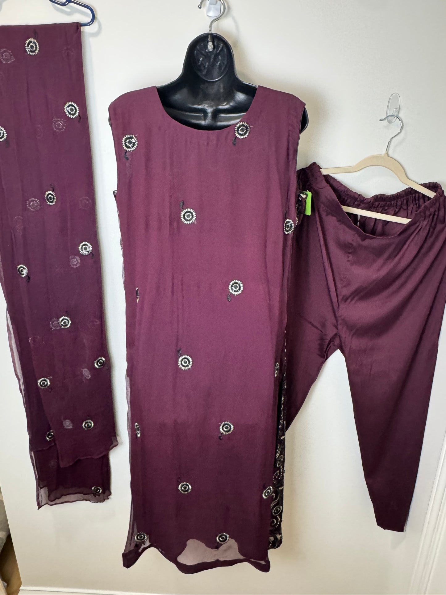 Maroon Circles Suit - 44