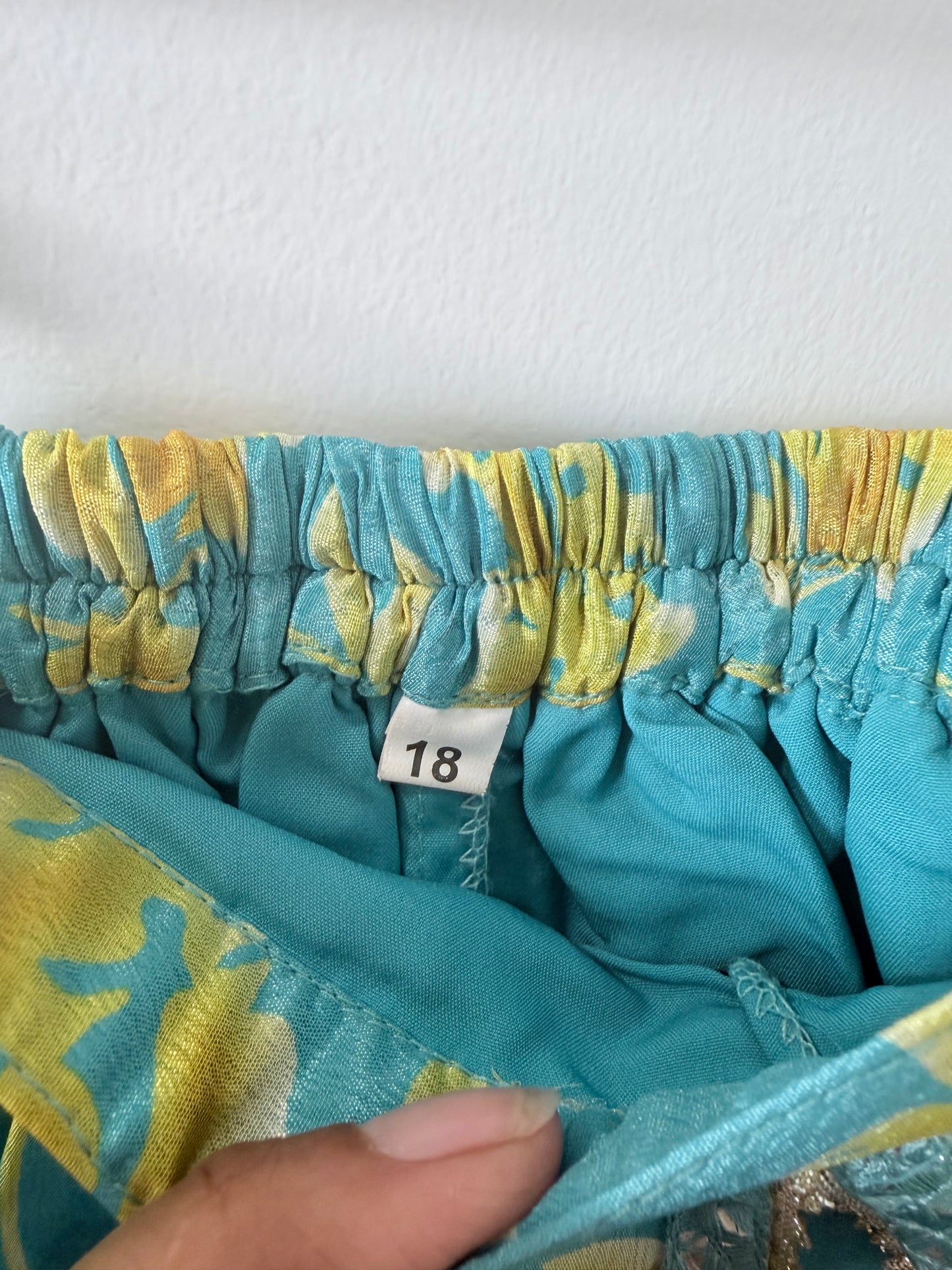 Teal Yellow - Kids Size 18