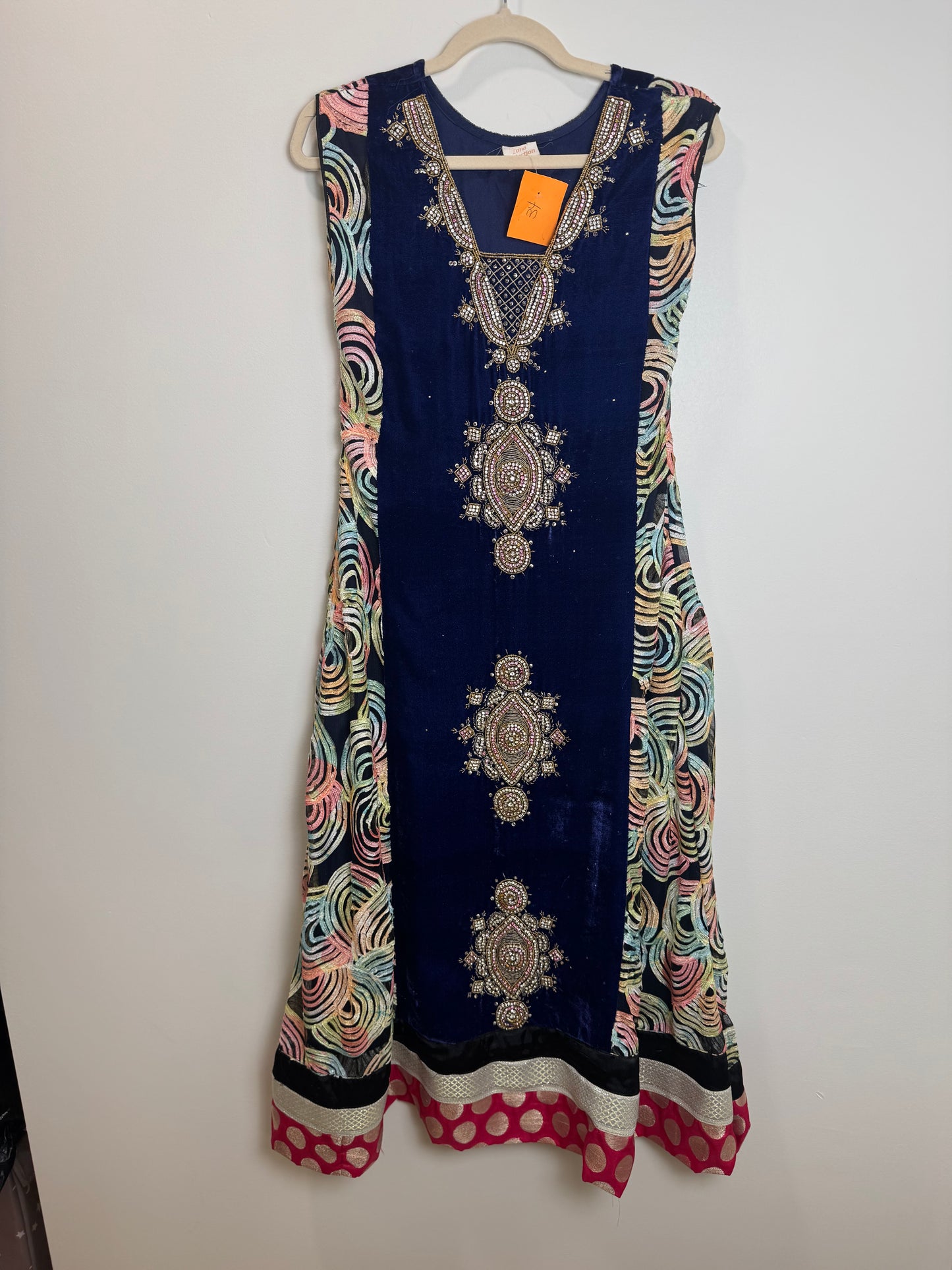 Blue Colorful Kurta - 34