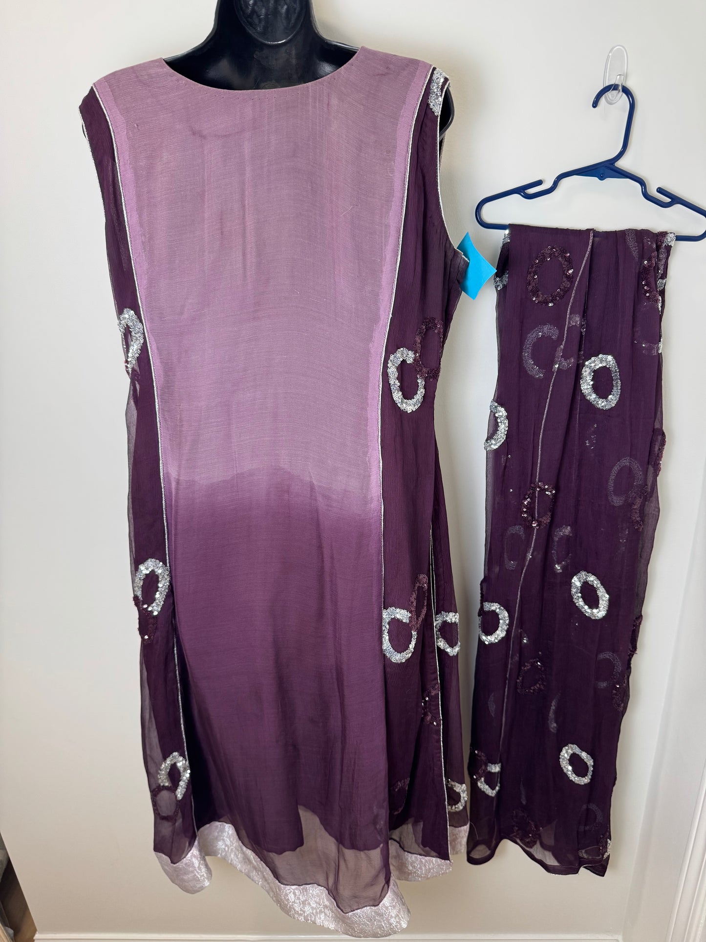 Purple Shaded Kurta & Dupatta - 44