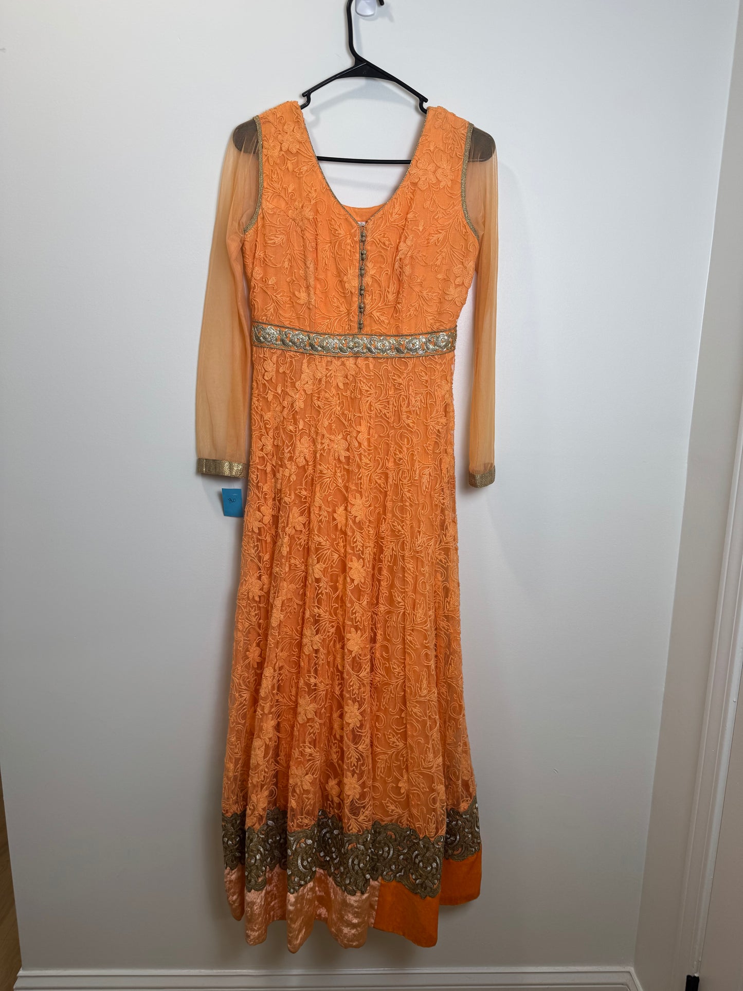 Peach Anarkali Kurta - 36