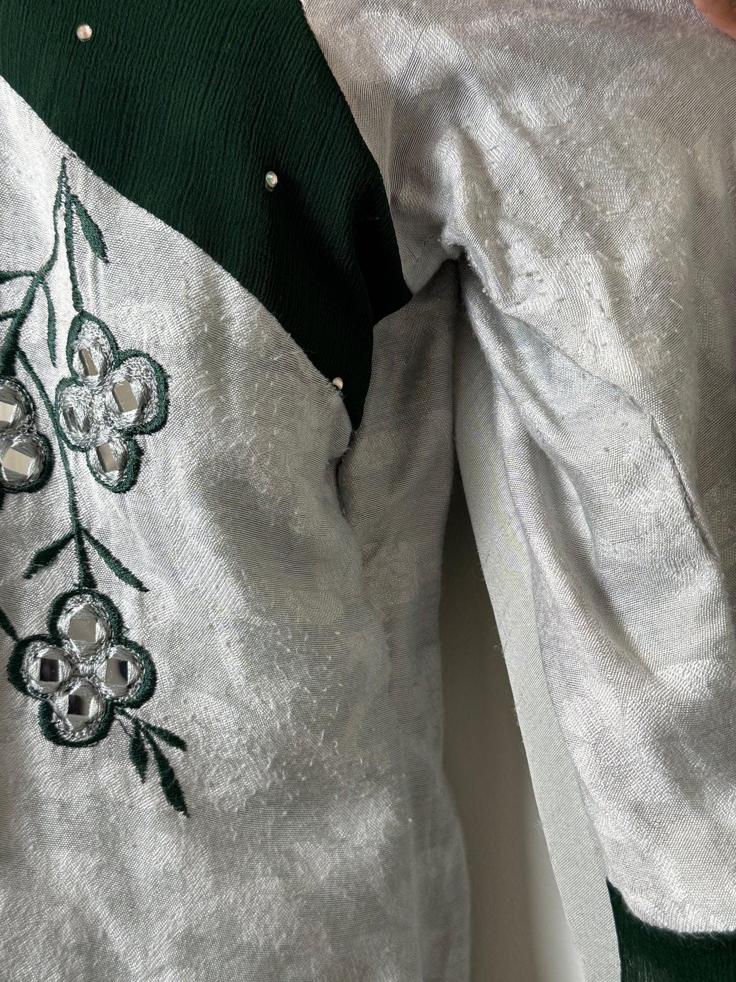 Silver Green Suit - 46