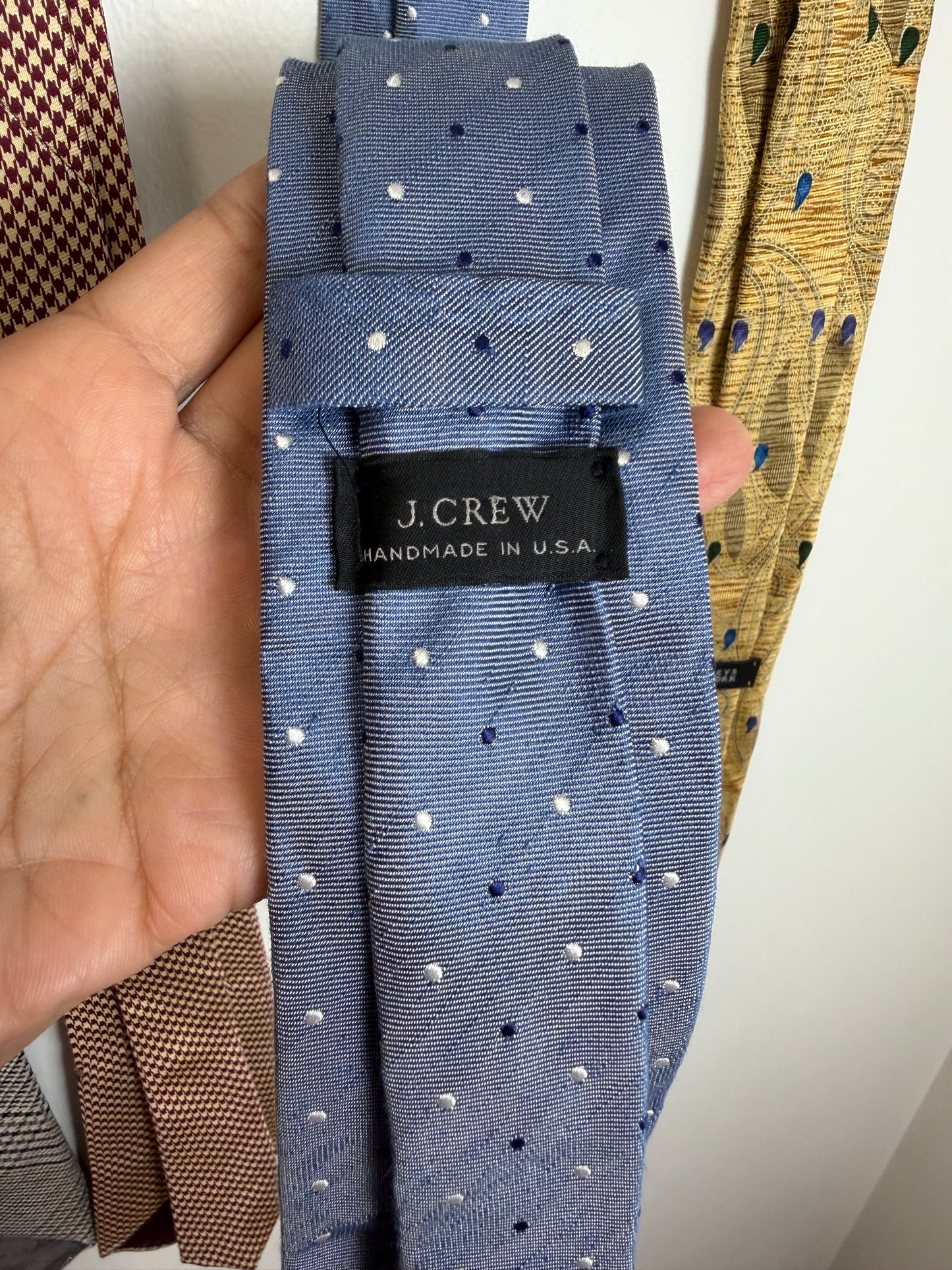 Designer Silk Tie Lot of 5 Barneys J.Crew Robert Talbott Joseph Abboud
