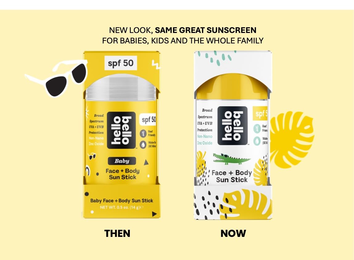 Hello Bello Mineral SPF 55 Sunscreen Lotion with Prebiotics, Water Resistant and Reef Friendly Sun Protection for Babies and Kids, 3 fl oz (Pack of 1)