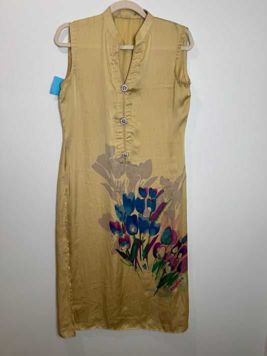 Beige Floral Print Kurta - 38