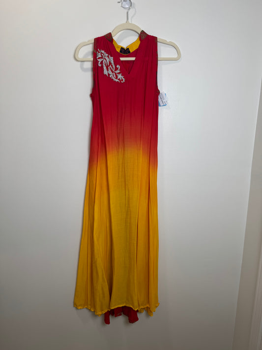 Yellow Red Kurta - 36