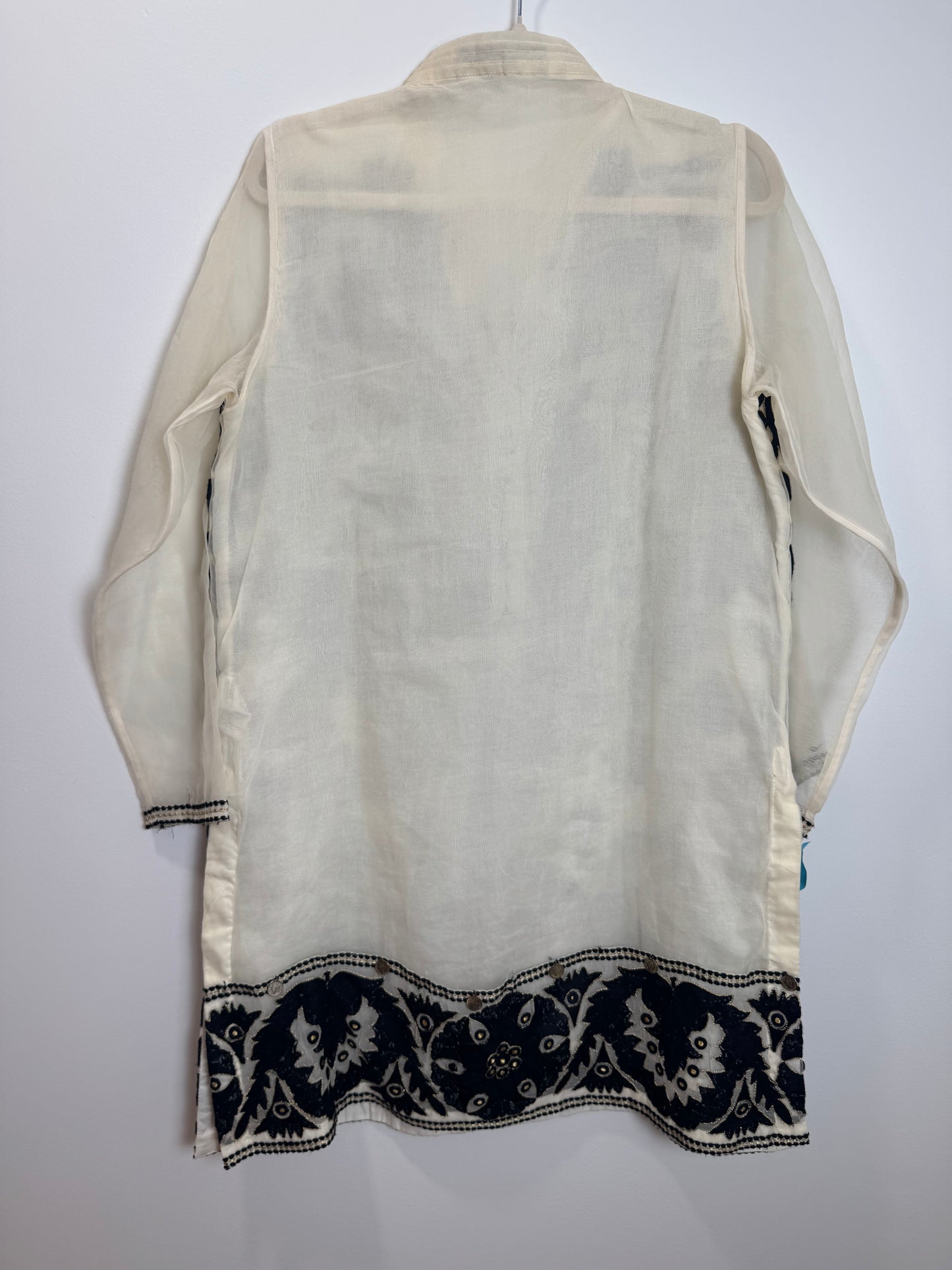 Beige Black Kurta - 40