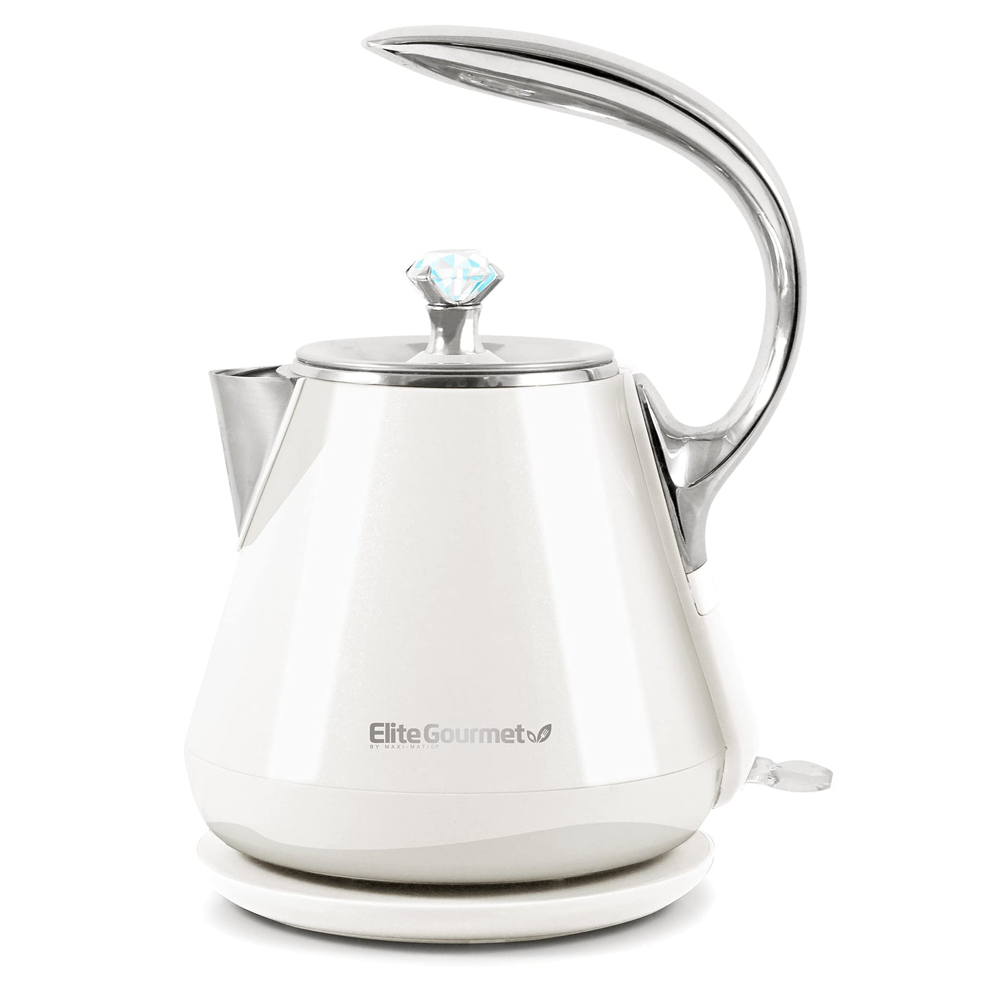 Elite Gourmet 1.7L Dual Wall Cool Touch Electric Tea Kettle, Borosilicate Glass, 304 Stainless Steel Interior, Programmed Digital Touchscreen, Keep Warm, Auto Off & Audible Indicator, Black