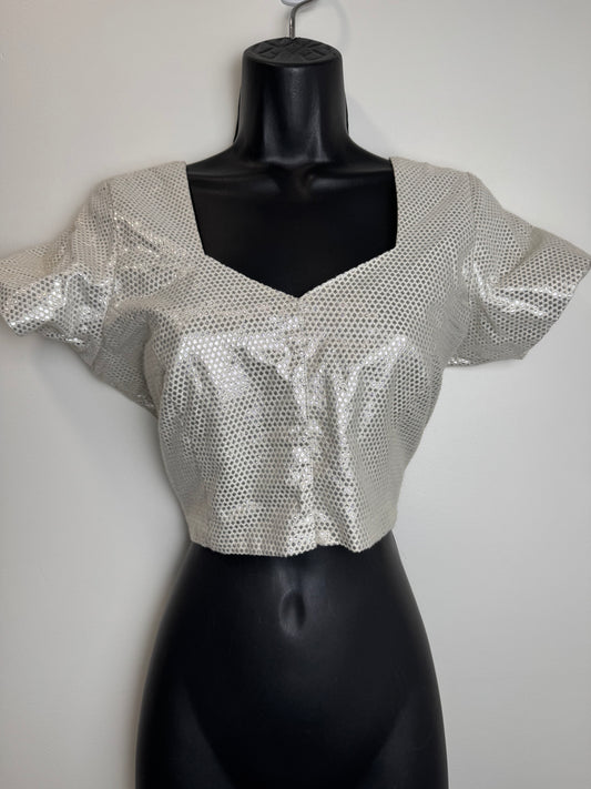 White Silver Blouse - 40
