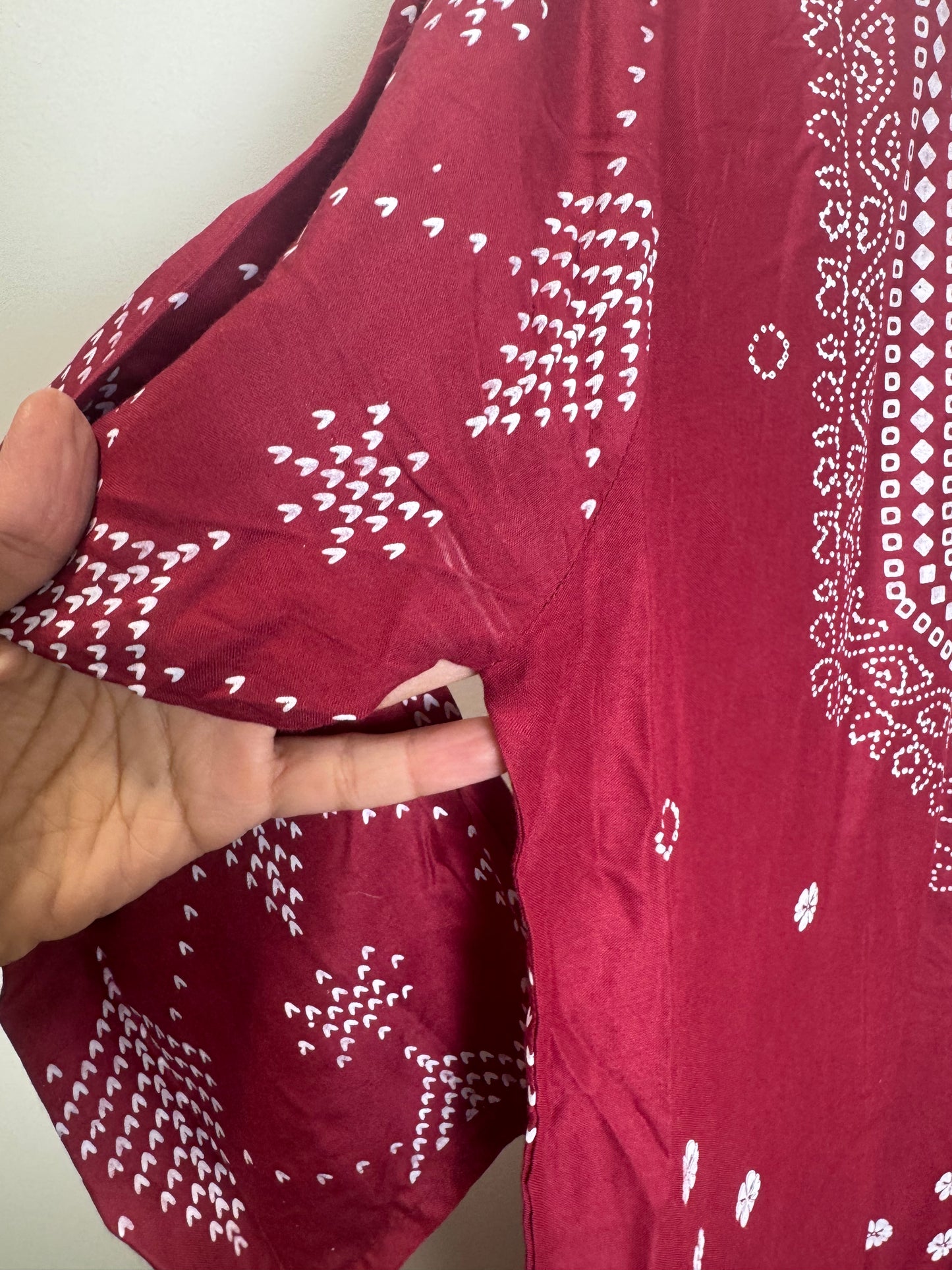 Maroon White Kurta - 40