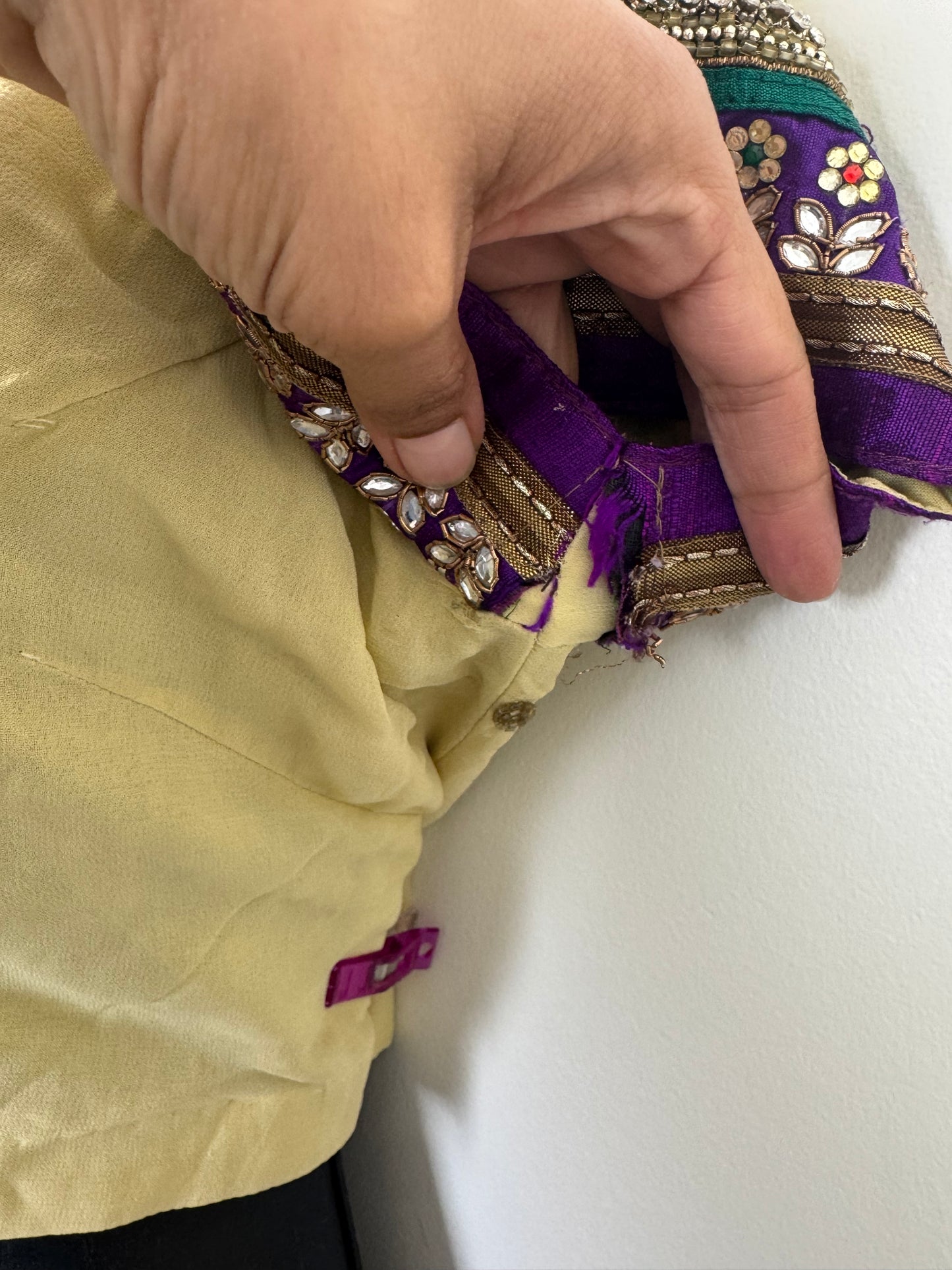 Beige purple Blouse - 38