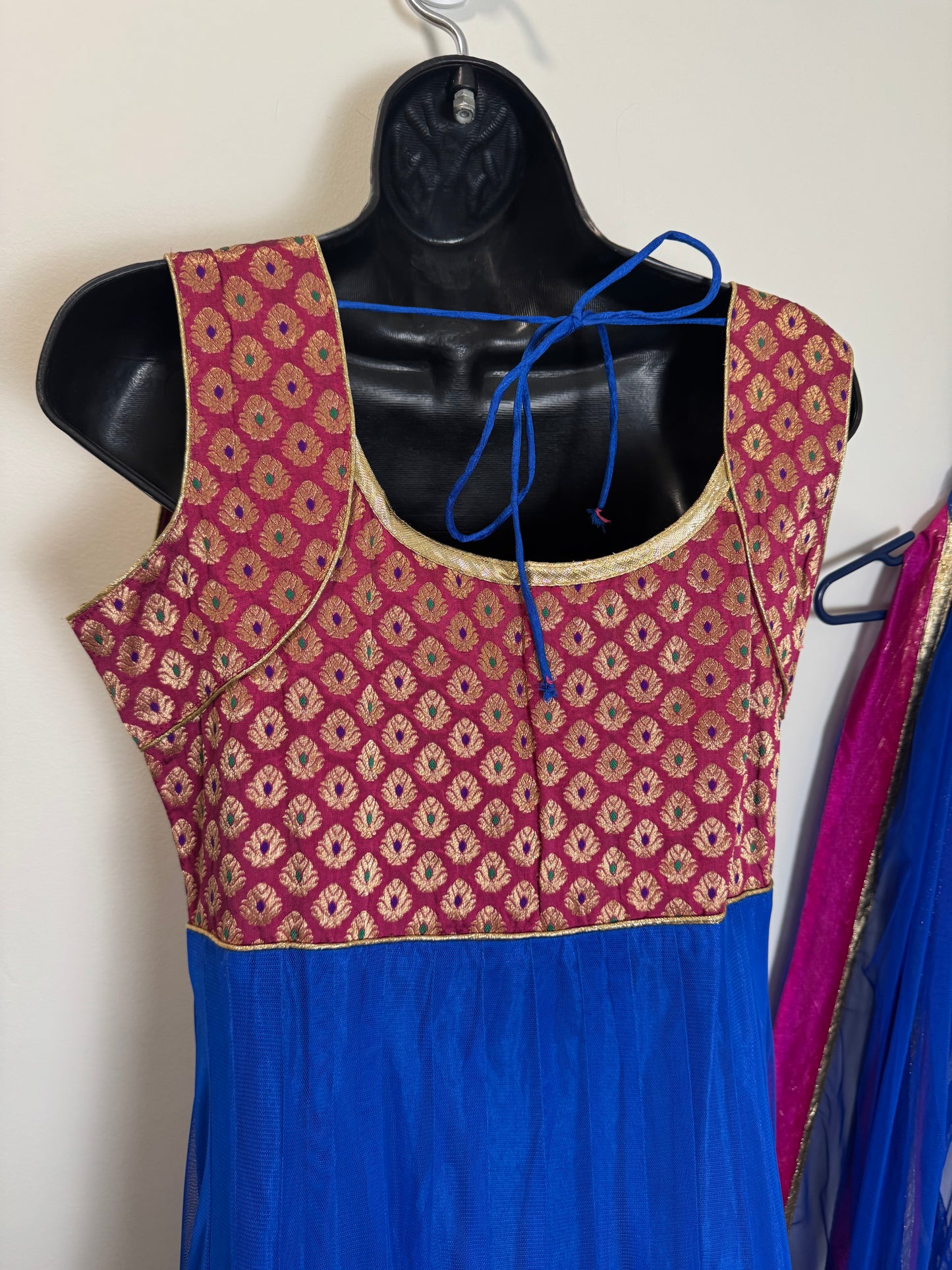 Blue Pink Kurta & Dupatta - 38