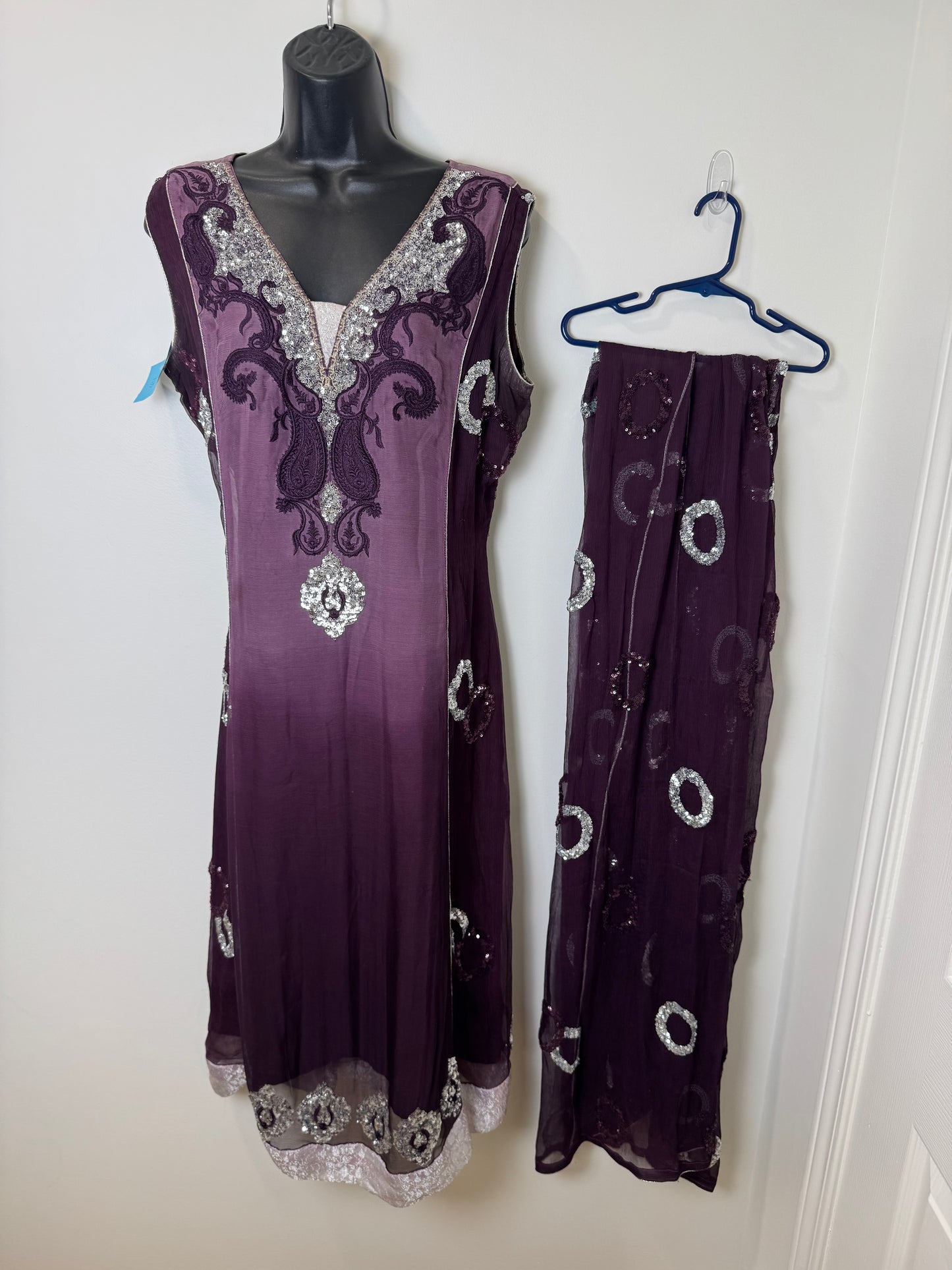Purple Shaded Kurta & Dupatta - 44